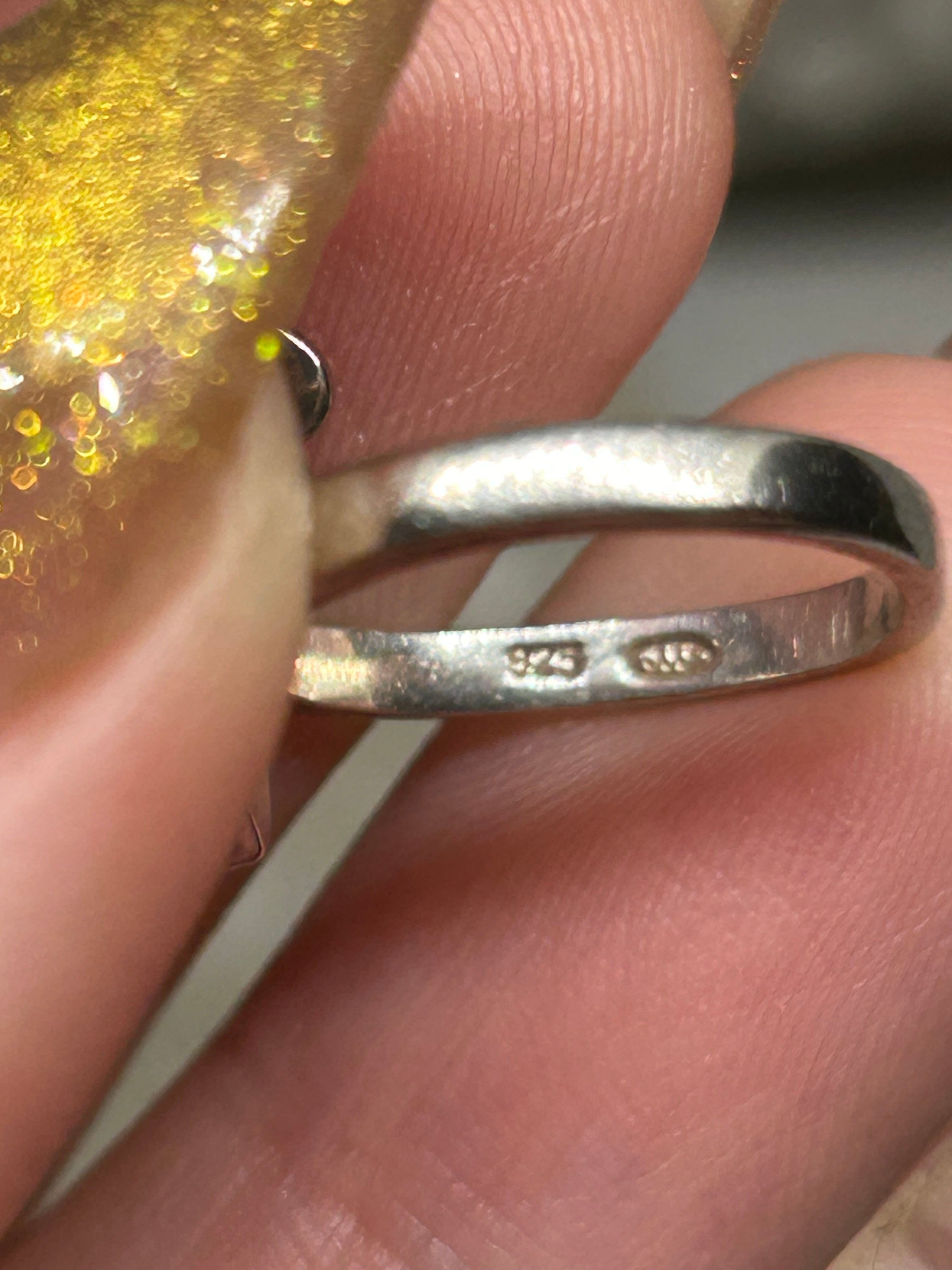 Vintage Triple Heart Charm Ring 925