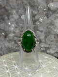 Nephrite Jade & Sapphire Statement Ring