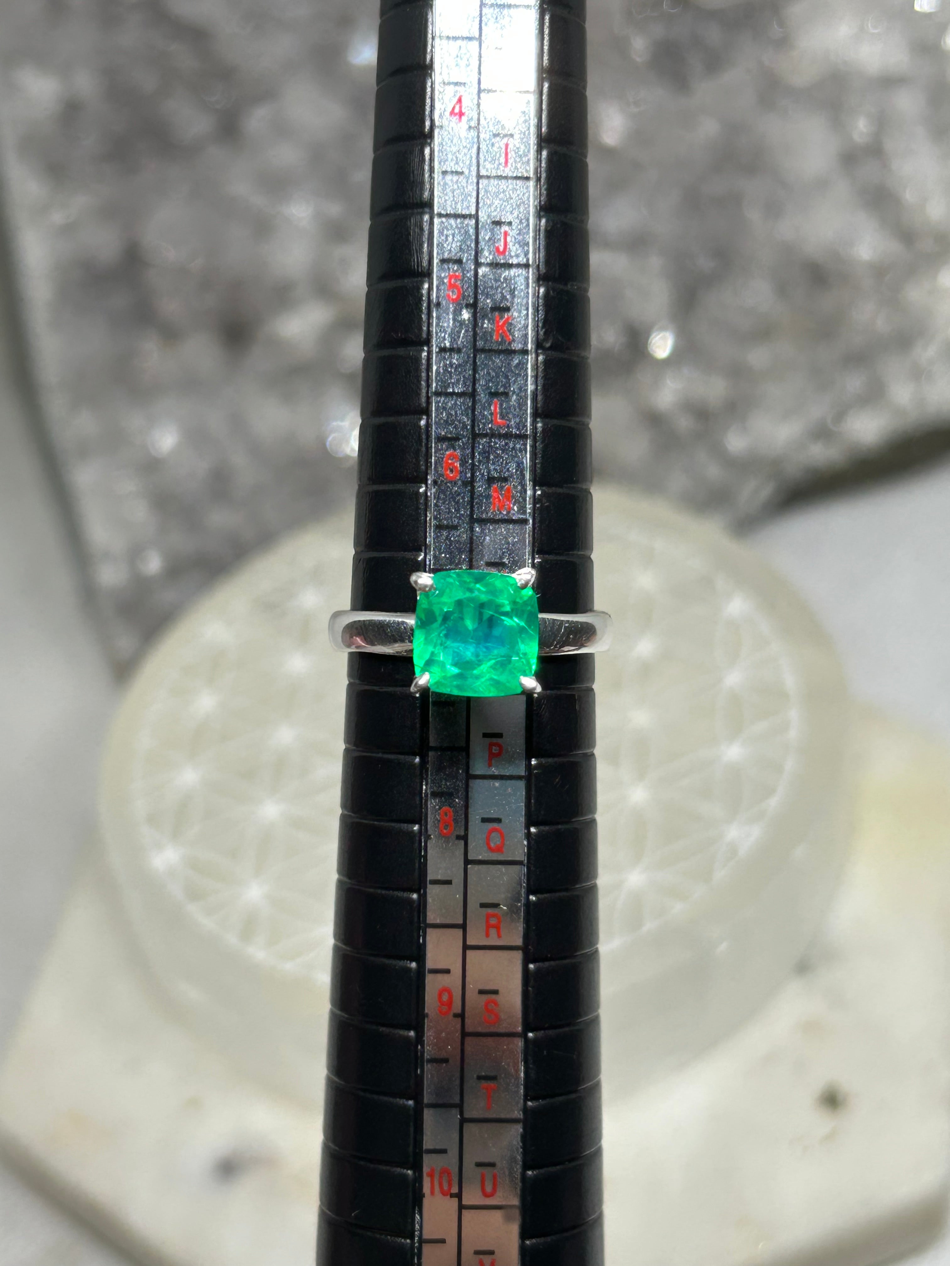 Cushion Cut Emerald Ring