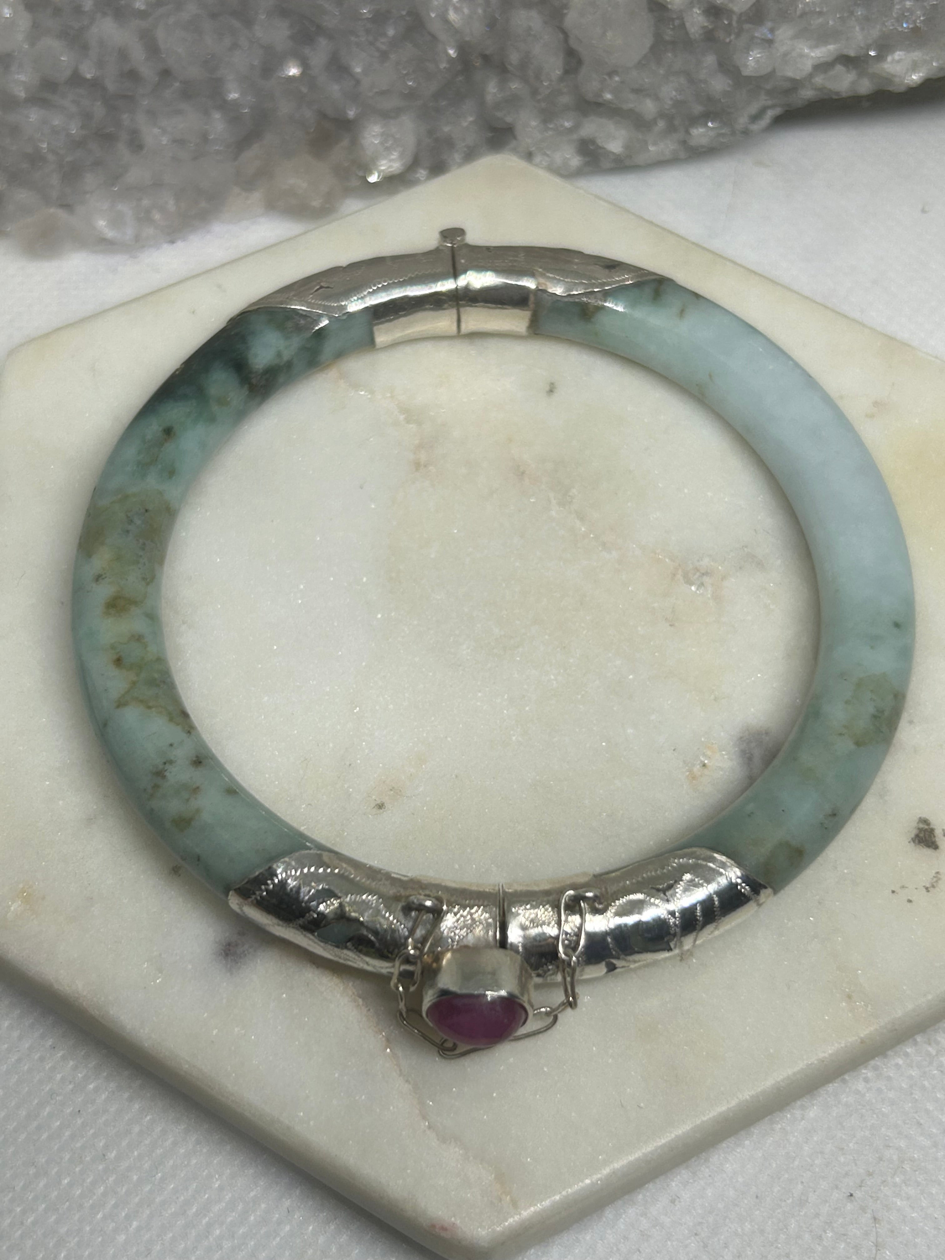Jade & Ruby Bangle 59.6mm