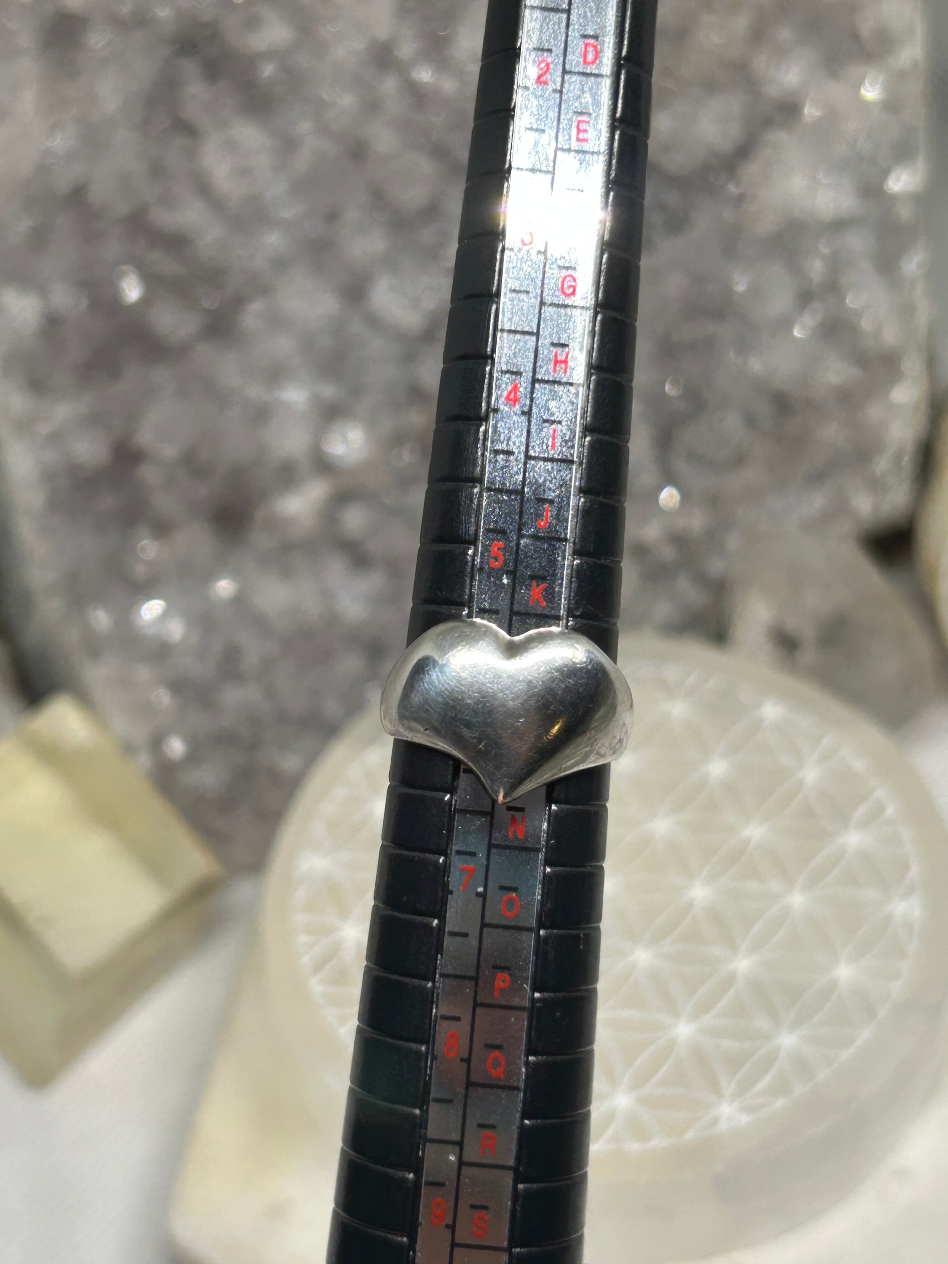 Vintage Sterling Puffy Heart Ring
