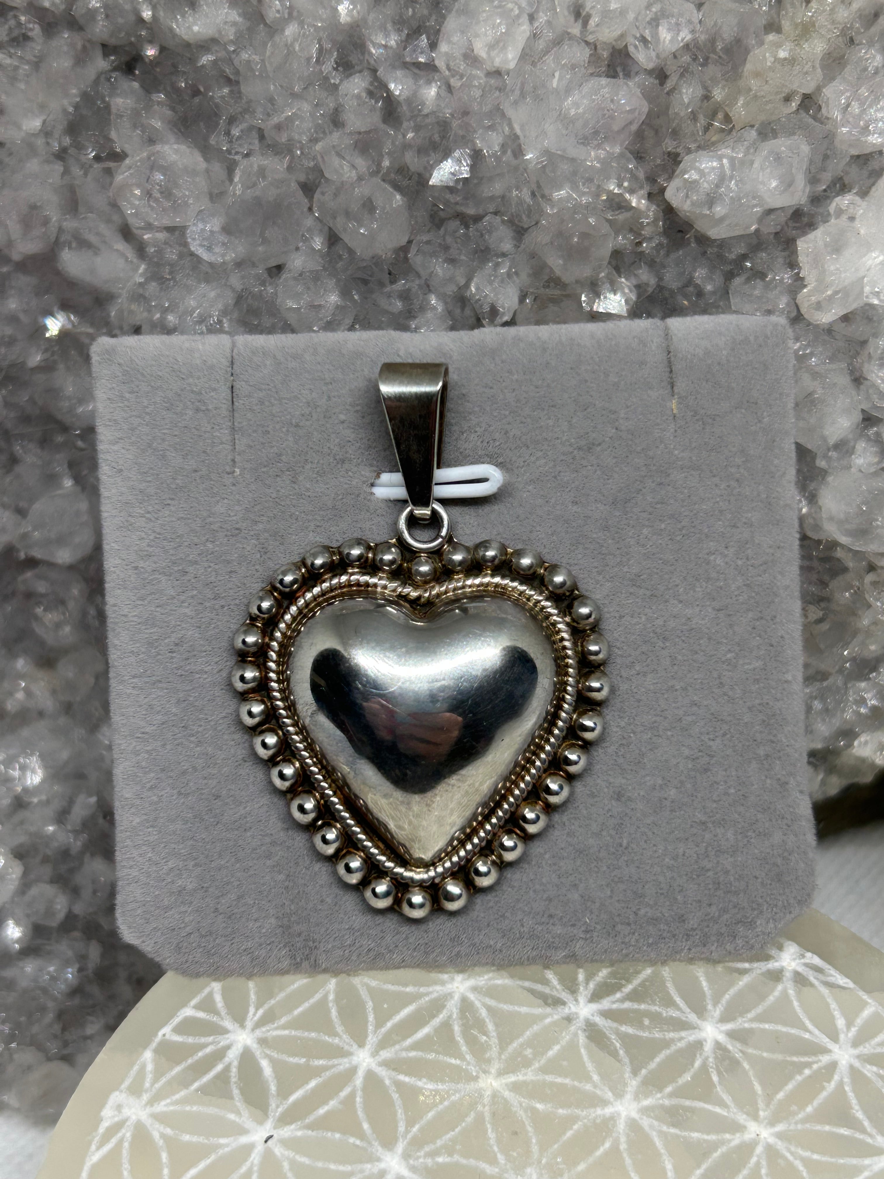 Vintage Taxco Heart Pendant