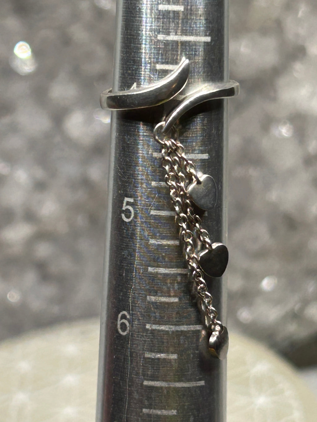 Vintage Triple Heart Charm Ring 925