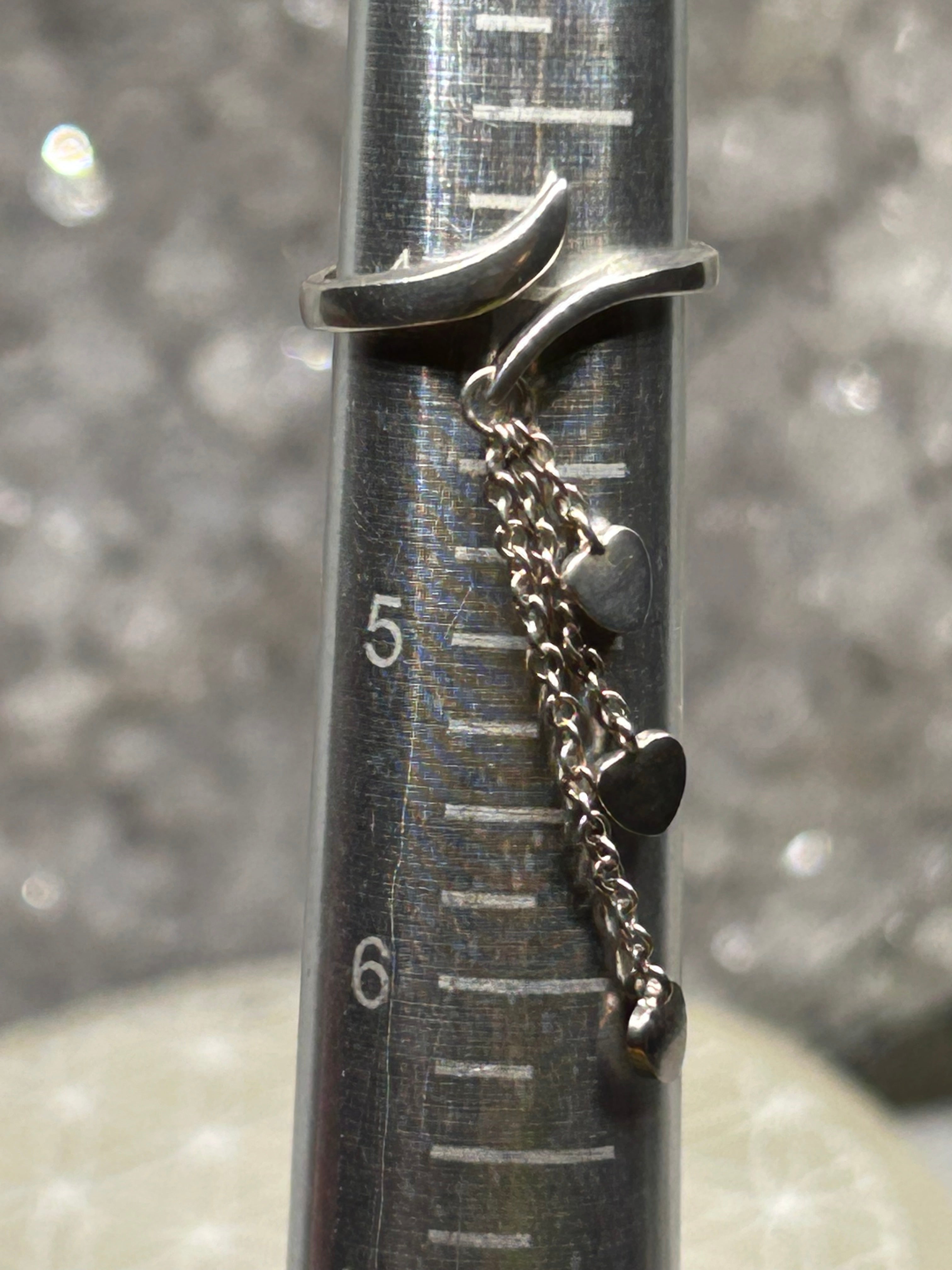 Vintage Triple Heart Charm Ring 925