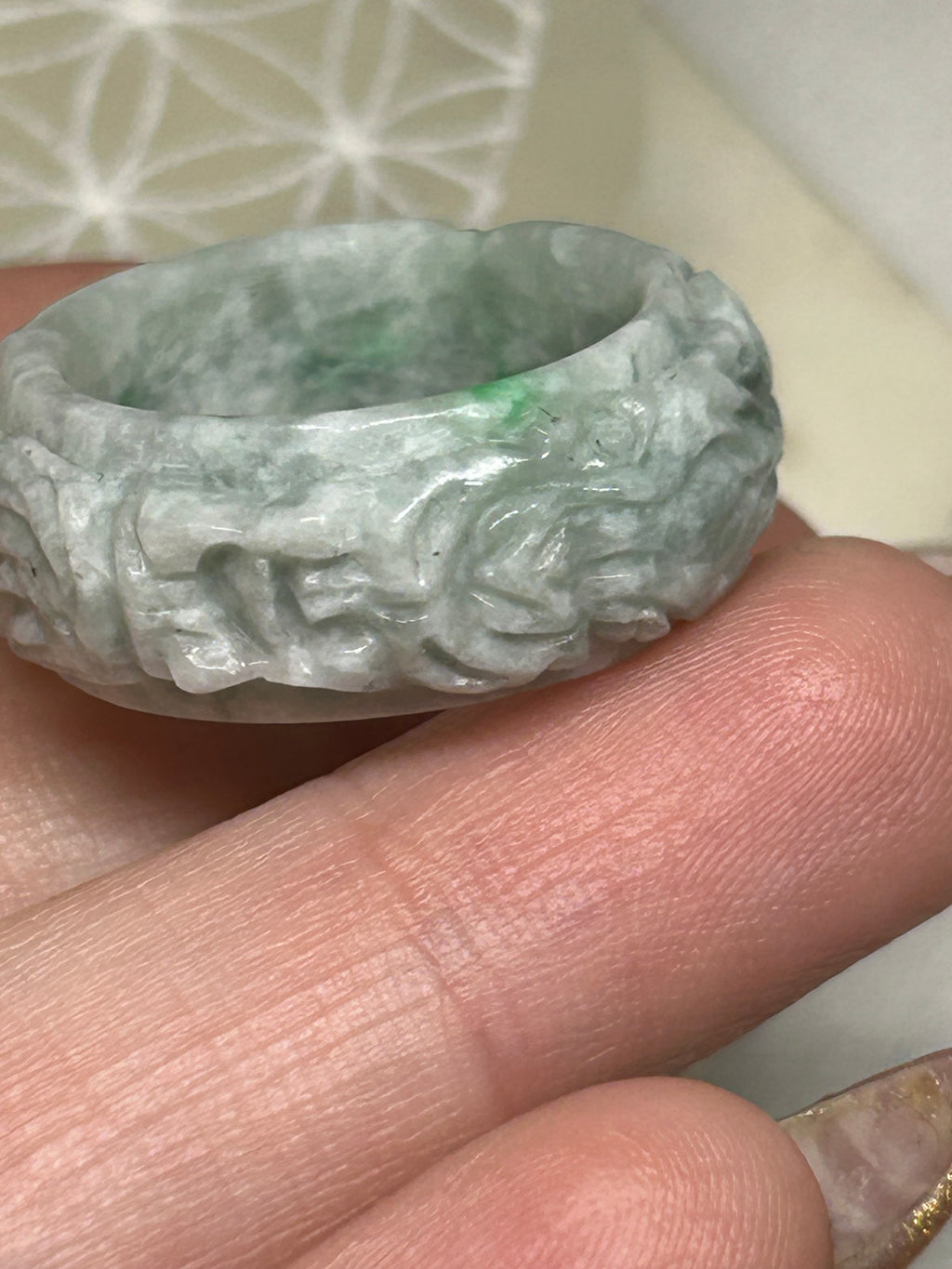 Dragon Carved Jade Ring