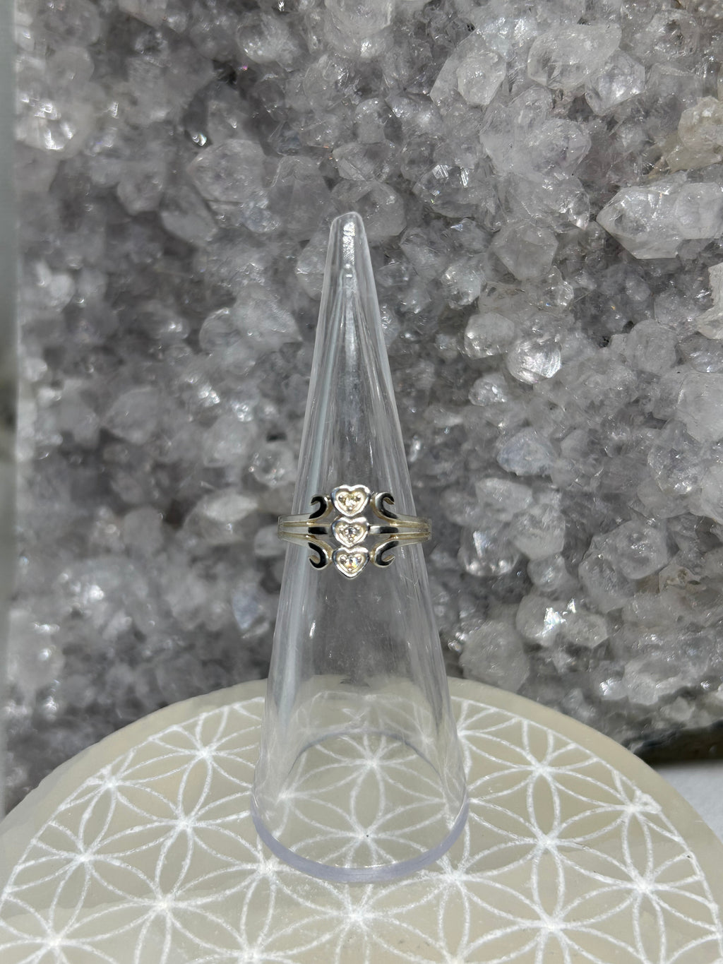 Vintage Triple Heart Ring 925