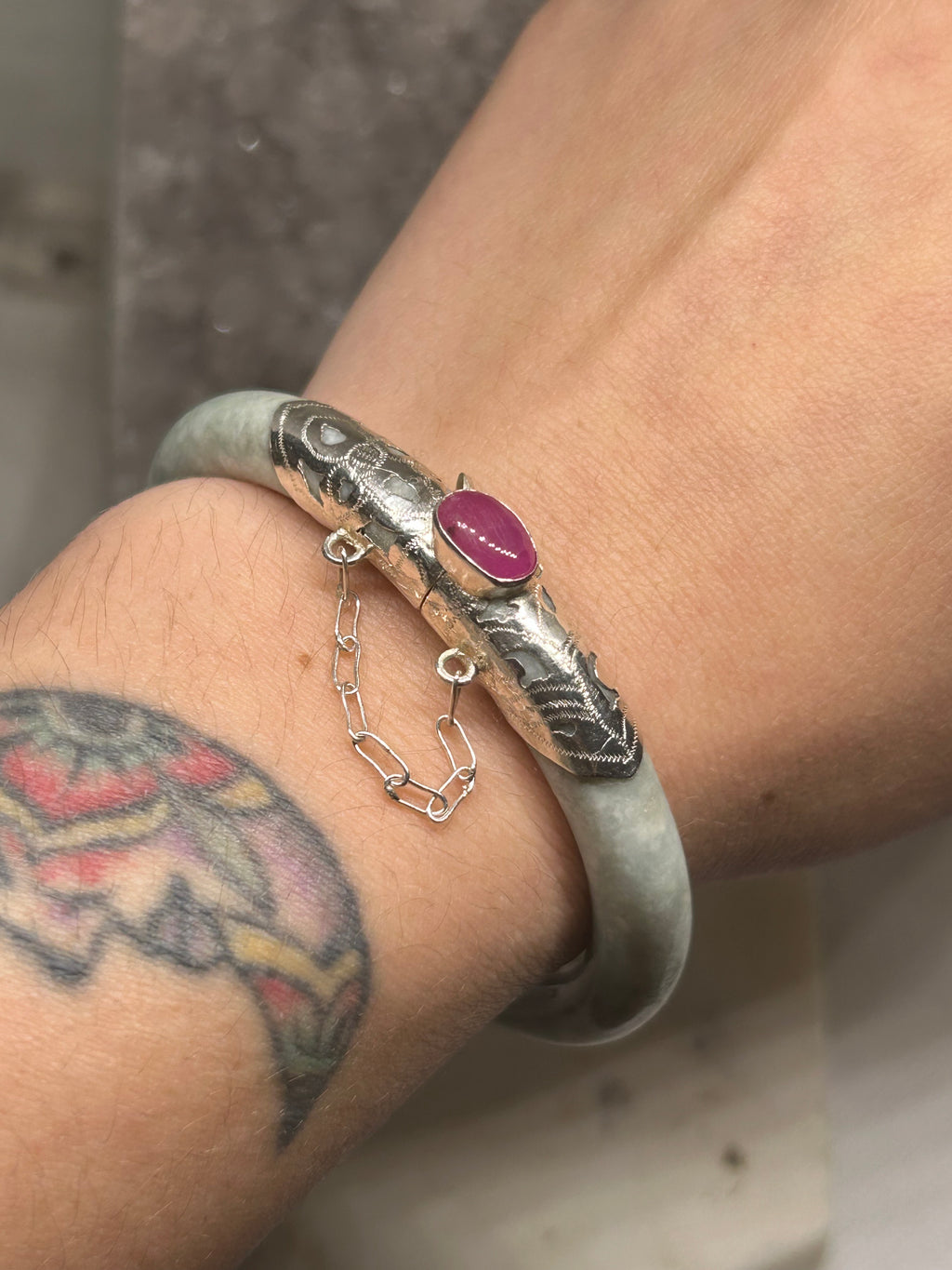Jade & Ruby Bangle 52.6mm