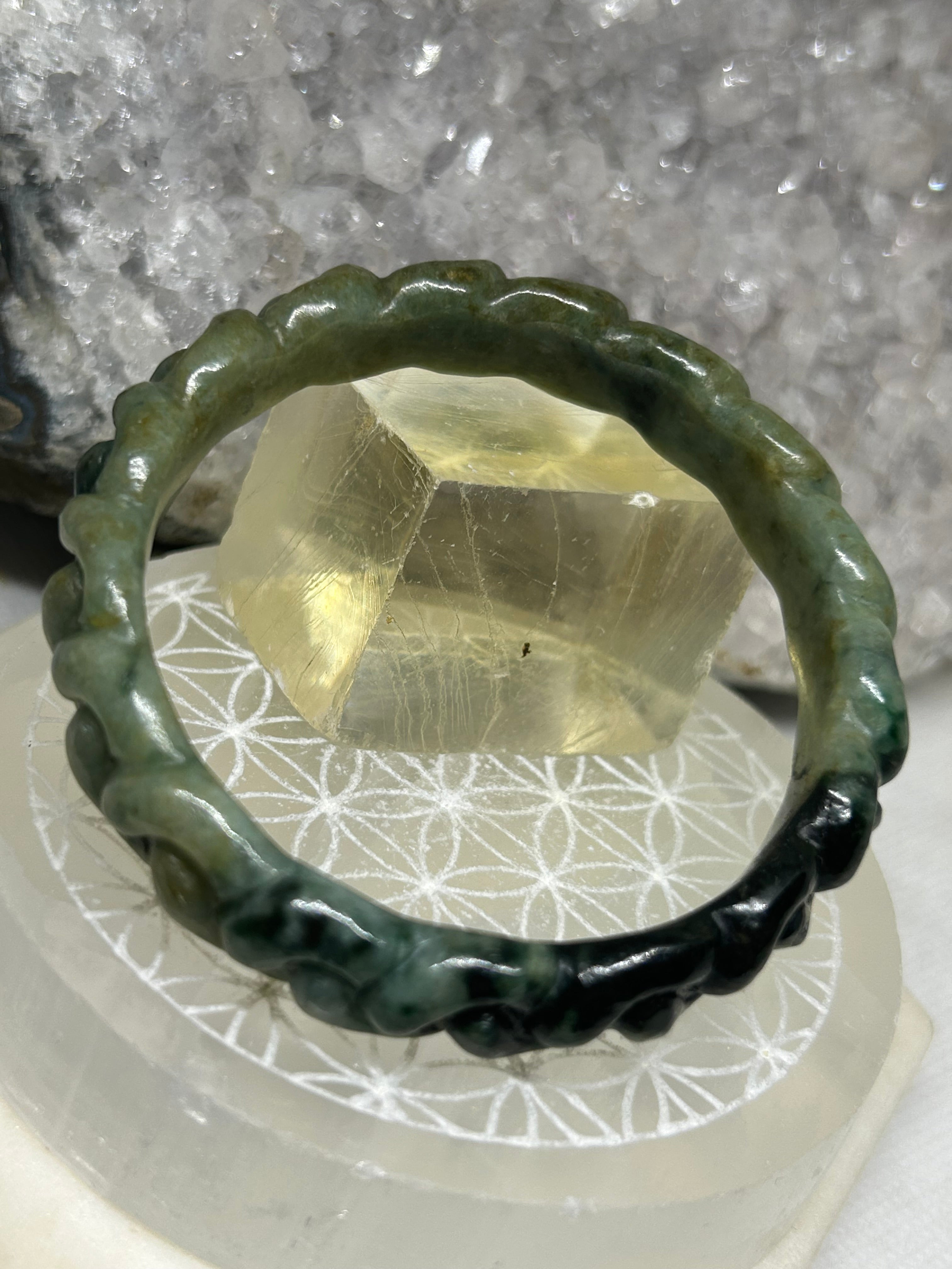 Carved Jade Bangle