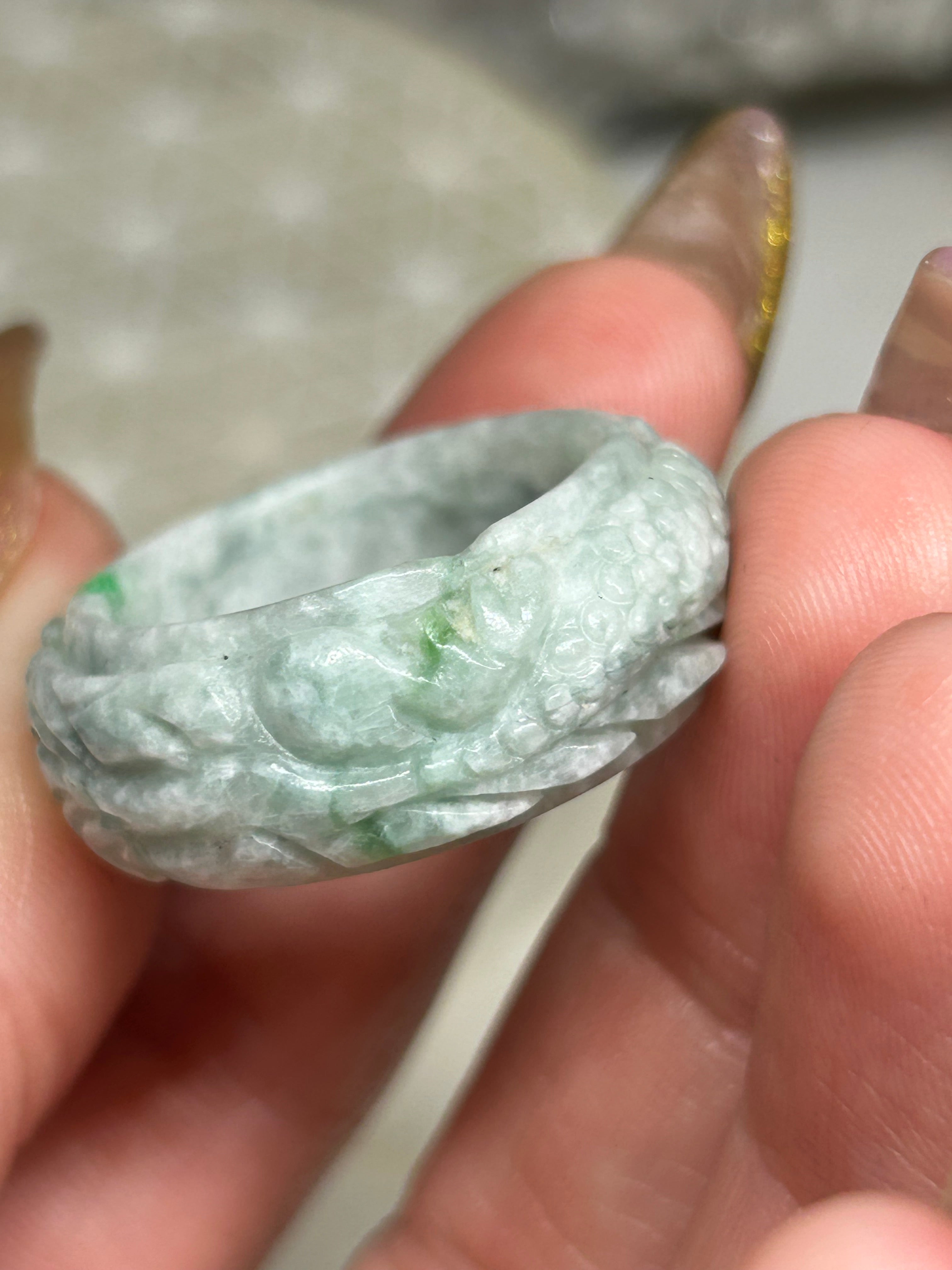 Dragon Carved Jade Ring