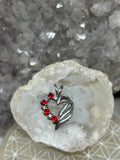 Vintage CZ Heart Pendant 925
