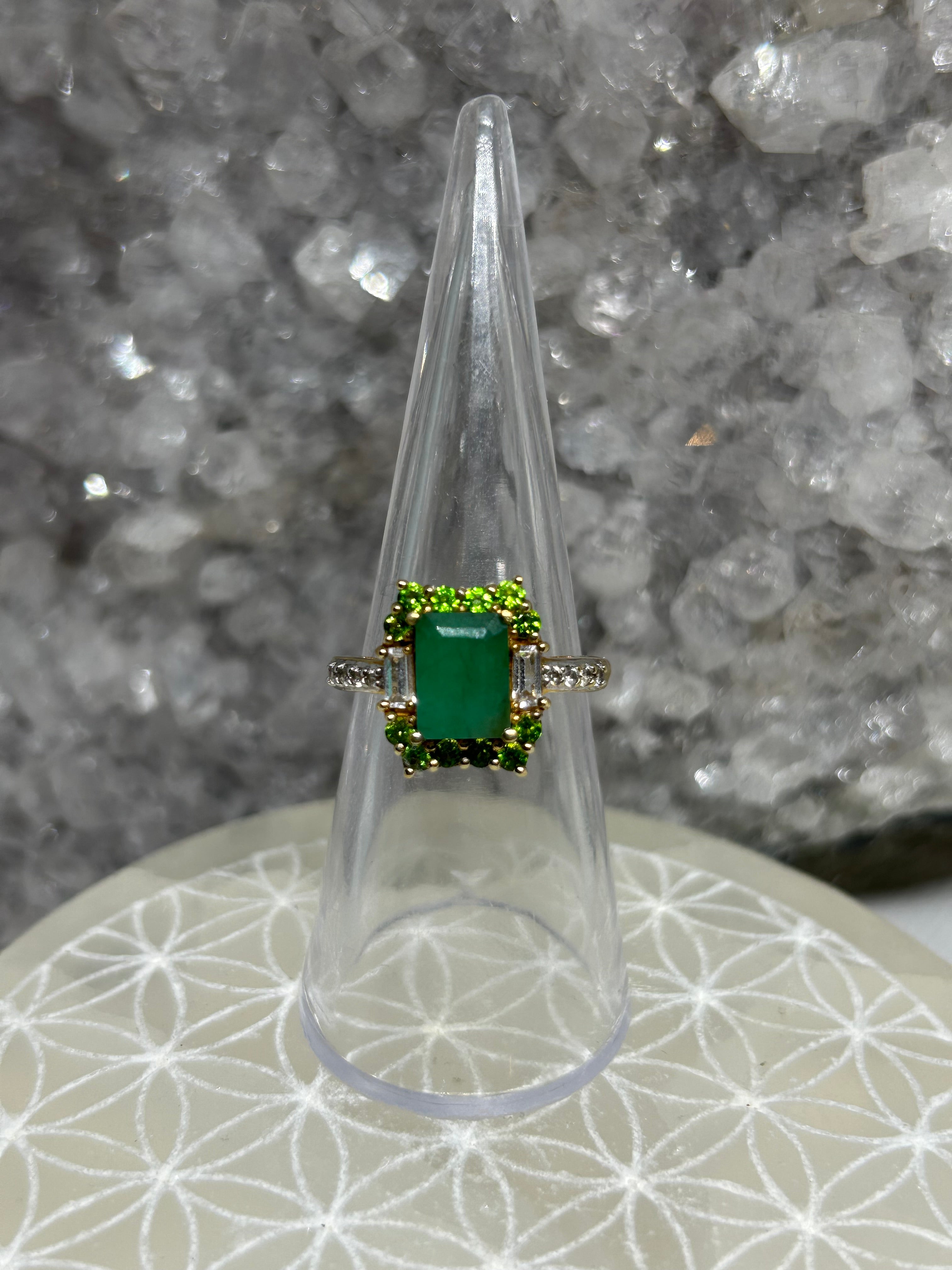 Vintage Emerald & Peridot Ring