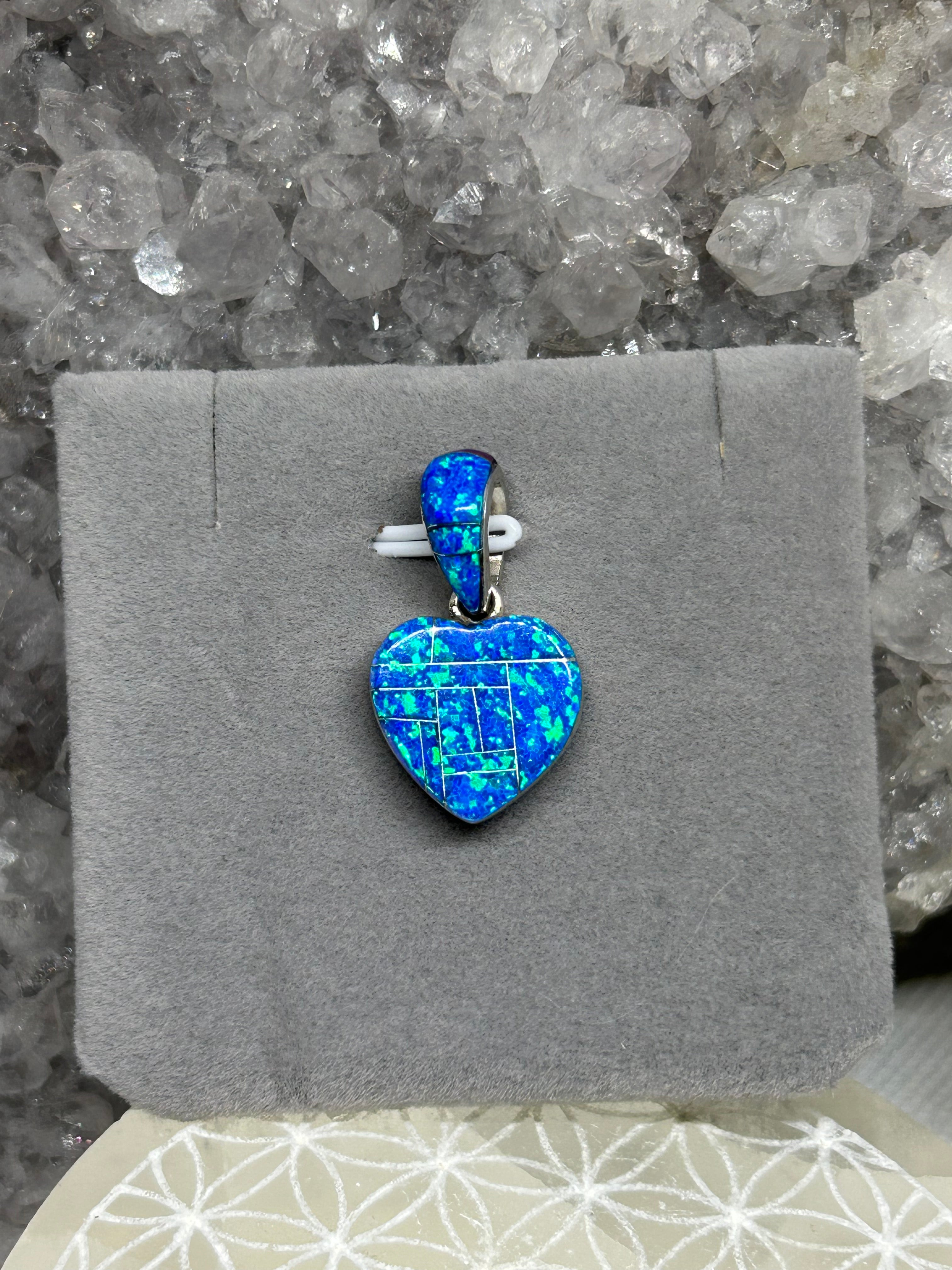 Native Inlay Heart Pendant