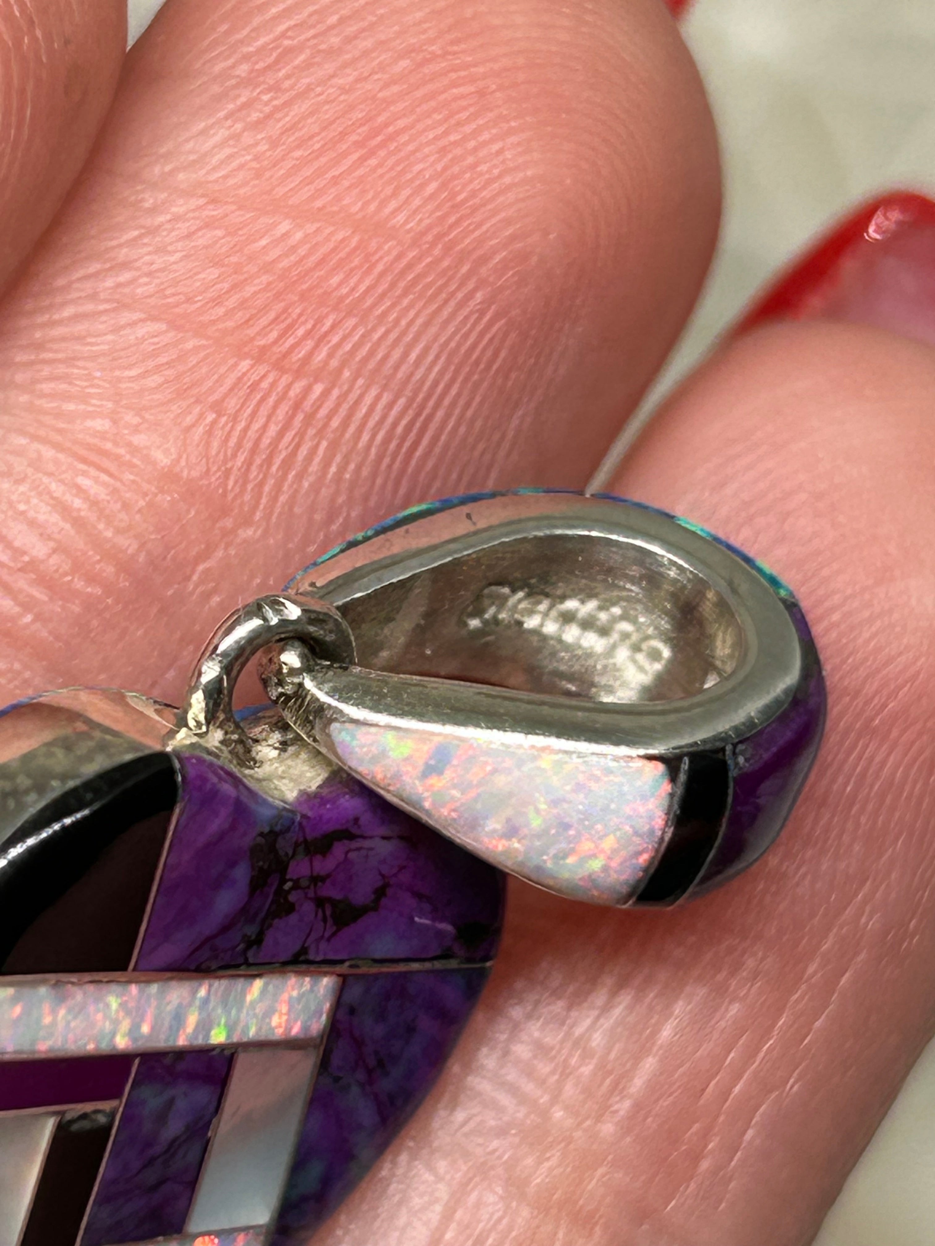 Native Inlay Heart Pendant