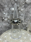 Vintage Winged Heart Ring 925