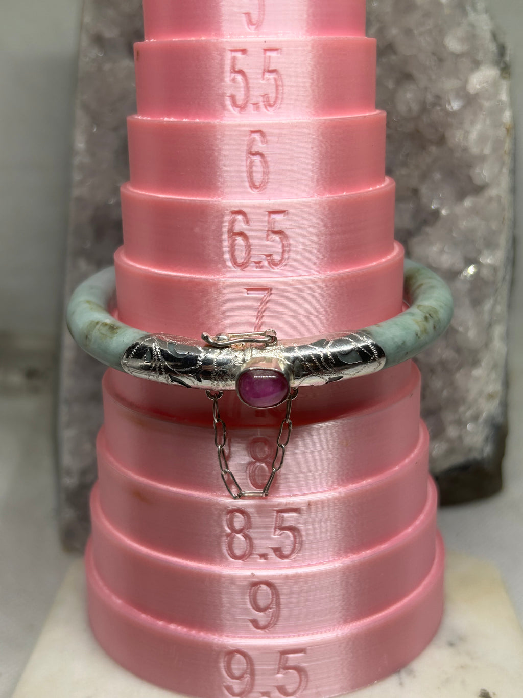 Jade & Ruby Bangle 59.6mm