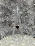 Vintage Garnet Heart Ring 925