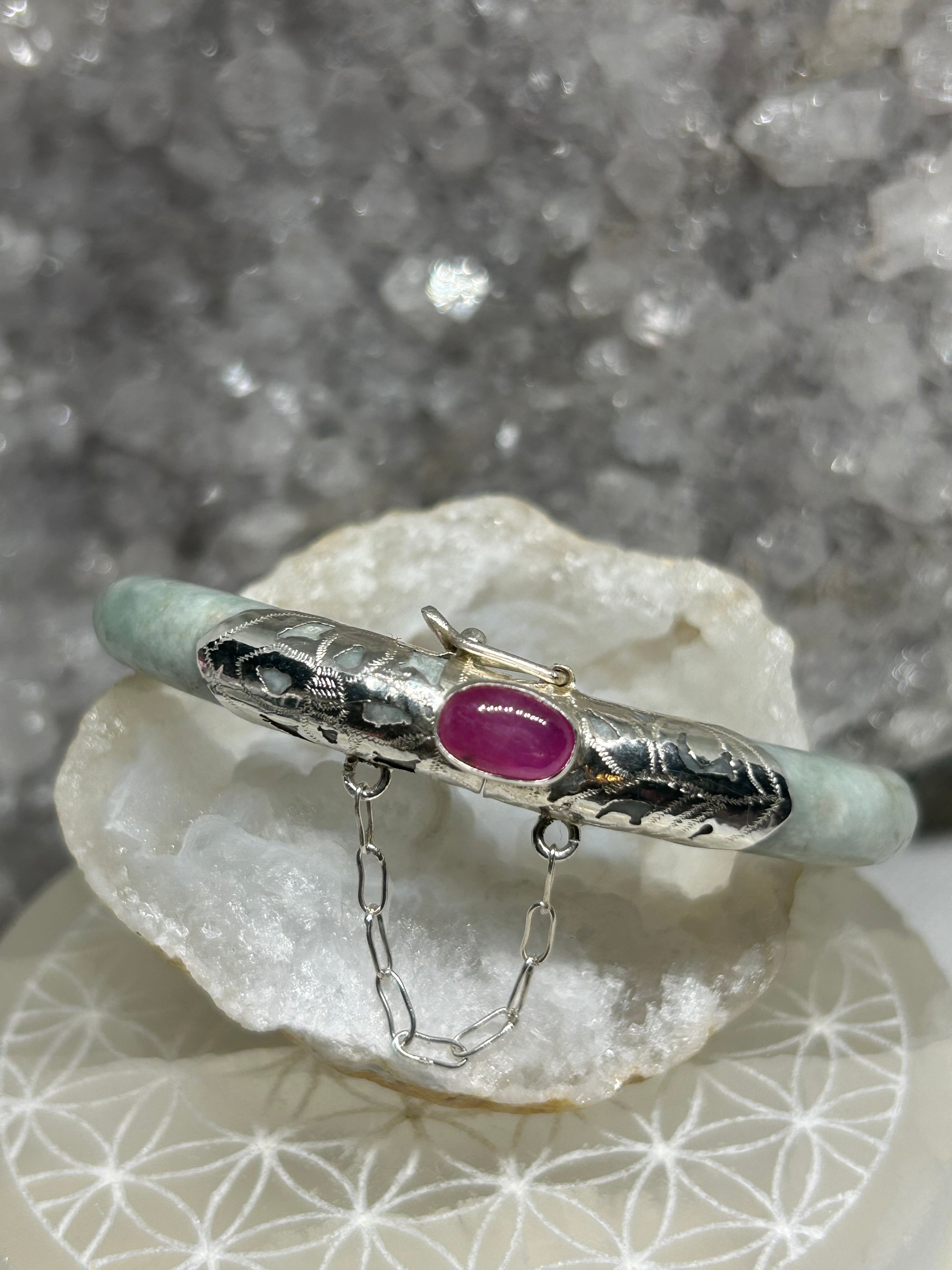 Jade & Ruby Bangle 52.6mm