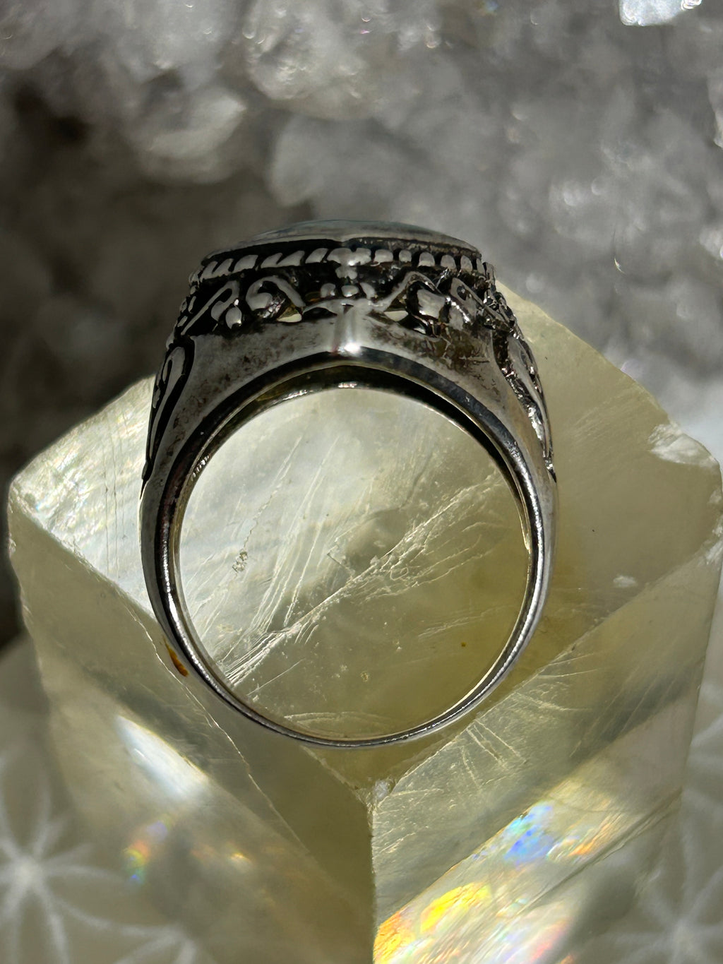 Vintage Turquoise Heart Ring 925