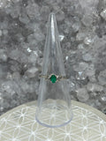 14k White Gold Emerald Ring