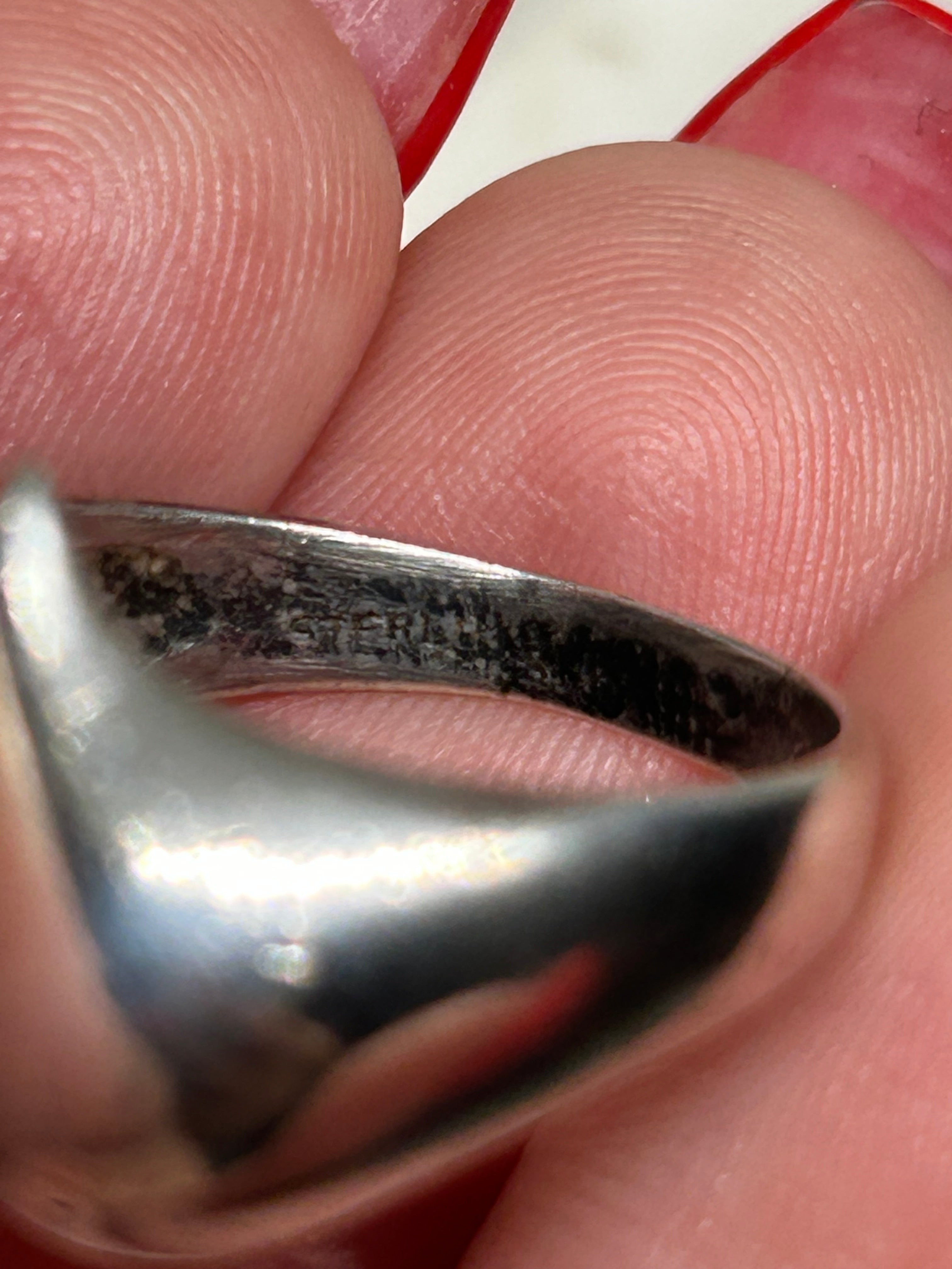 Vintage Sterling Puffy Heart Ring