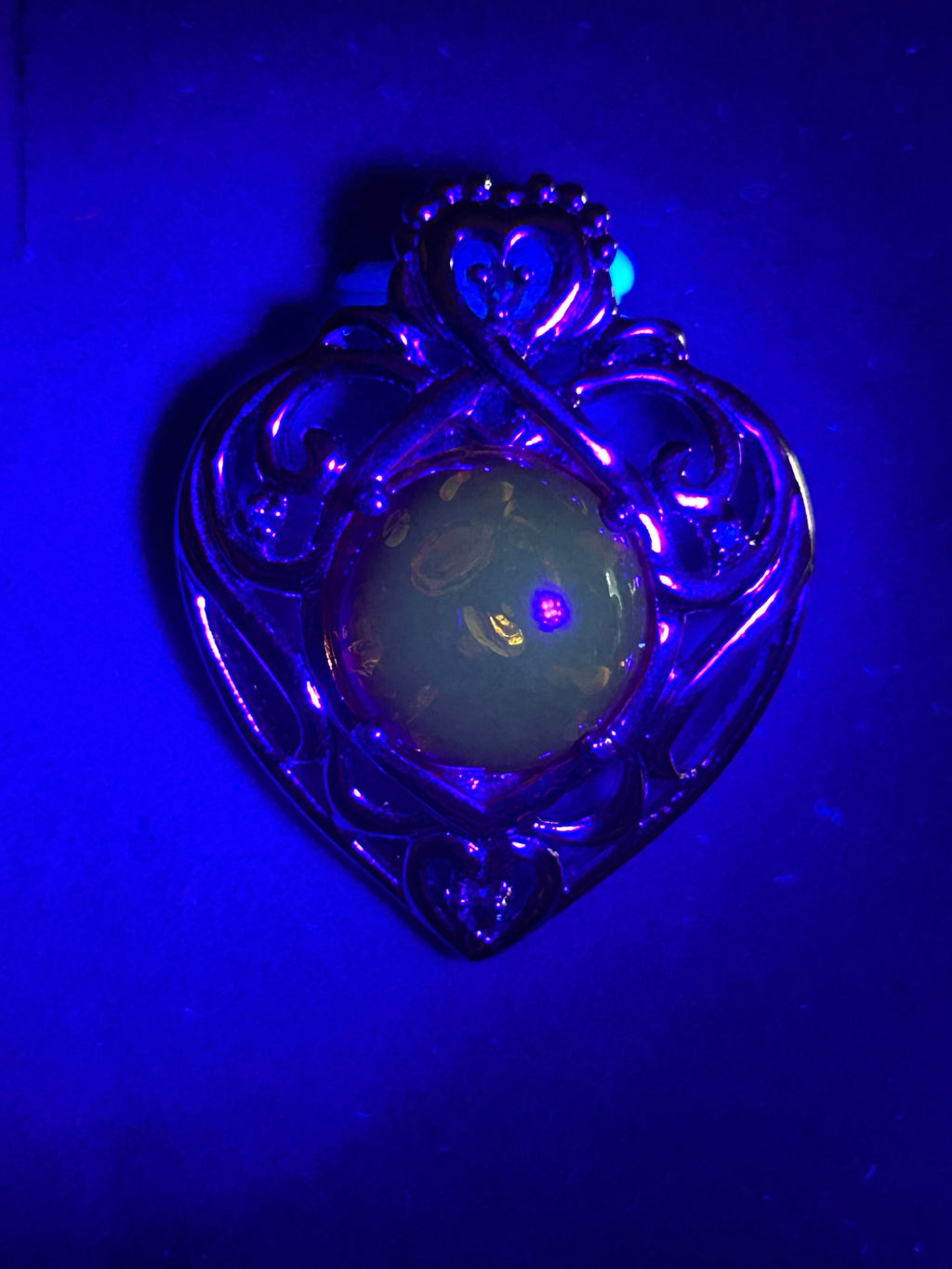 Baltic Amber Heart Pendant 925