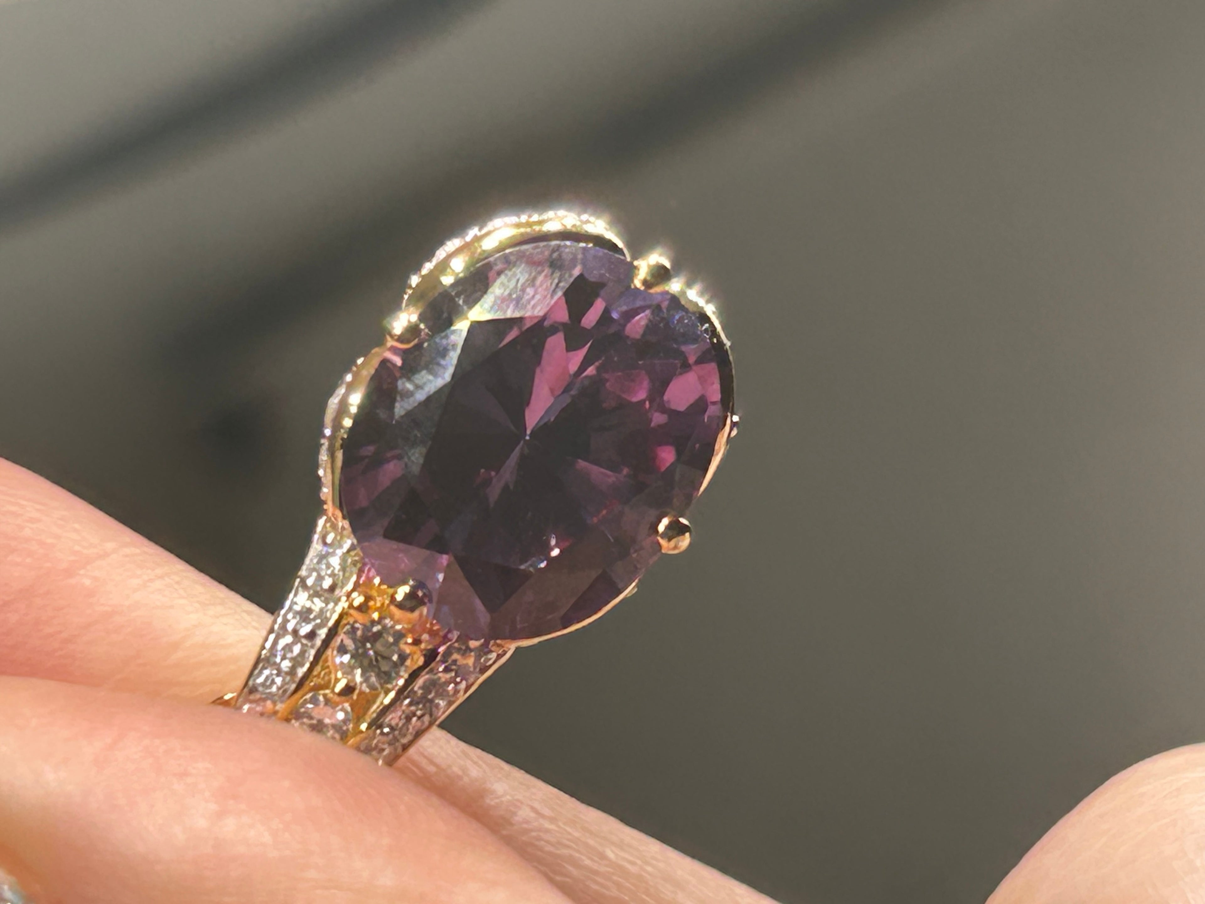 Oval Cut Color Change Sapphire Necklace 925