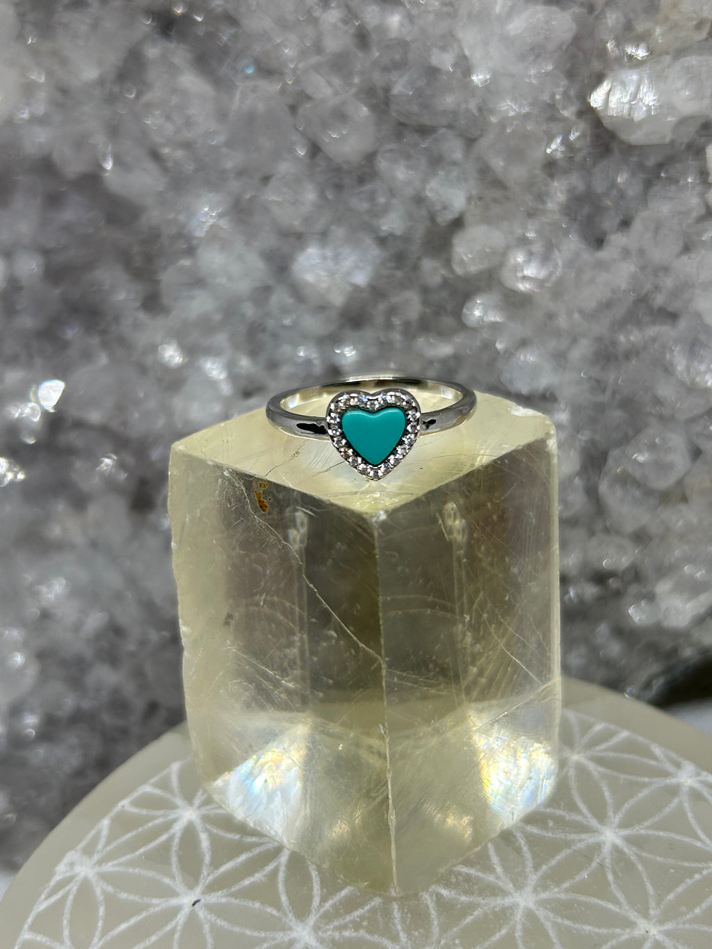 Turquoise Heart Ring 925
