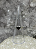 Vintage Black Onyx Heart Ring 925
