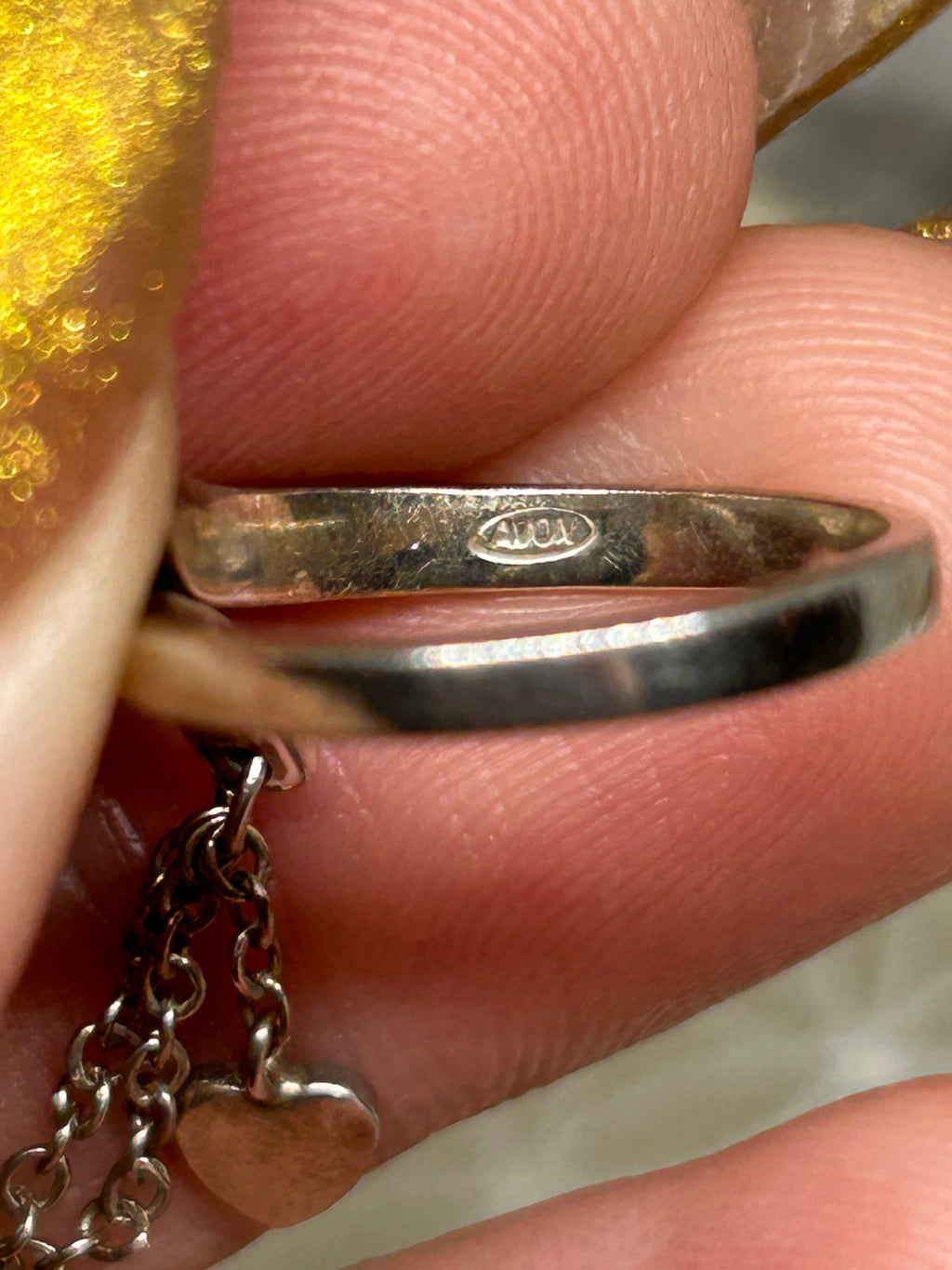 Vintage Triple Heart Charm Ring 925