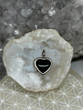 Vintage Black Onyx Heart Locket 925