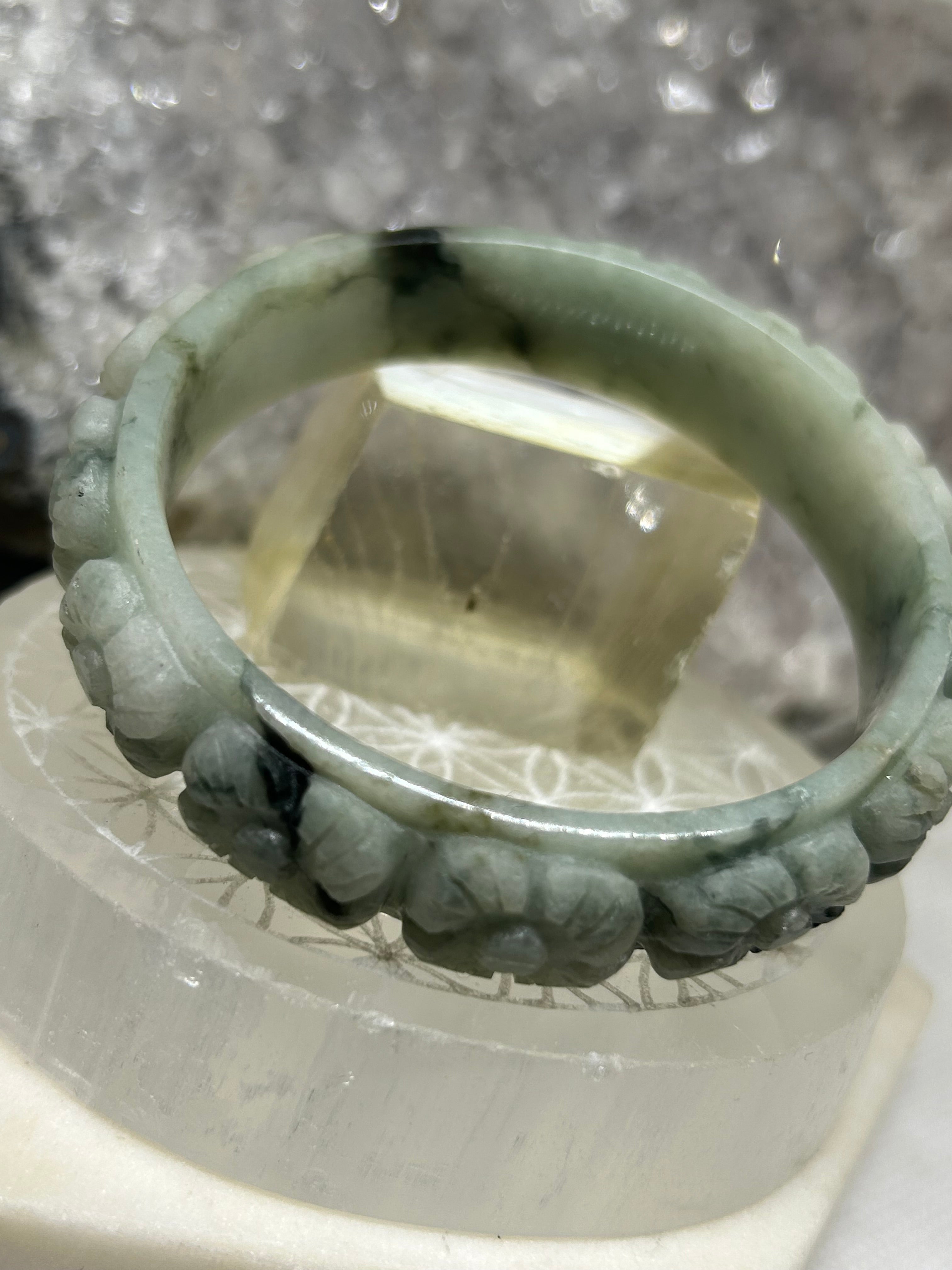 Carved Jade Bangle