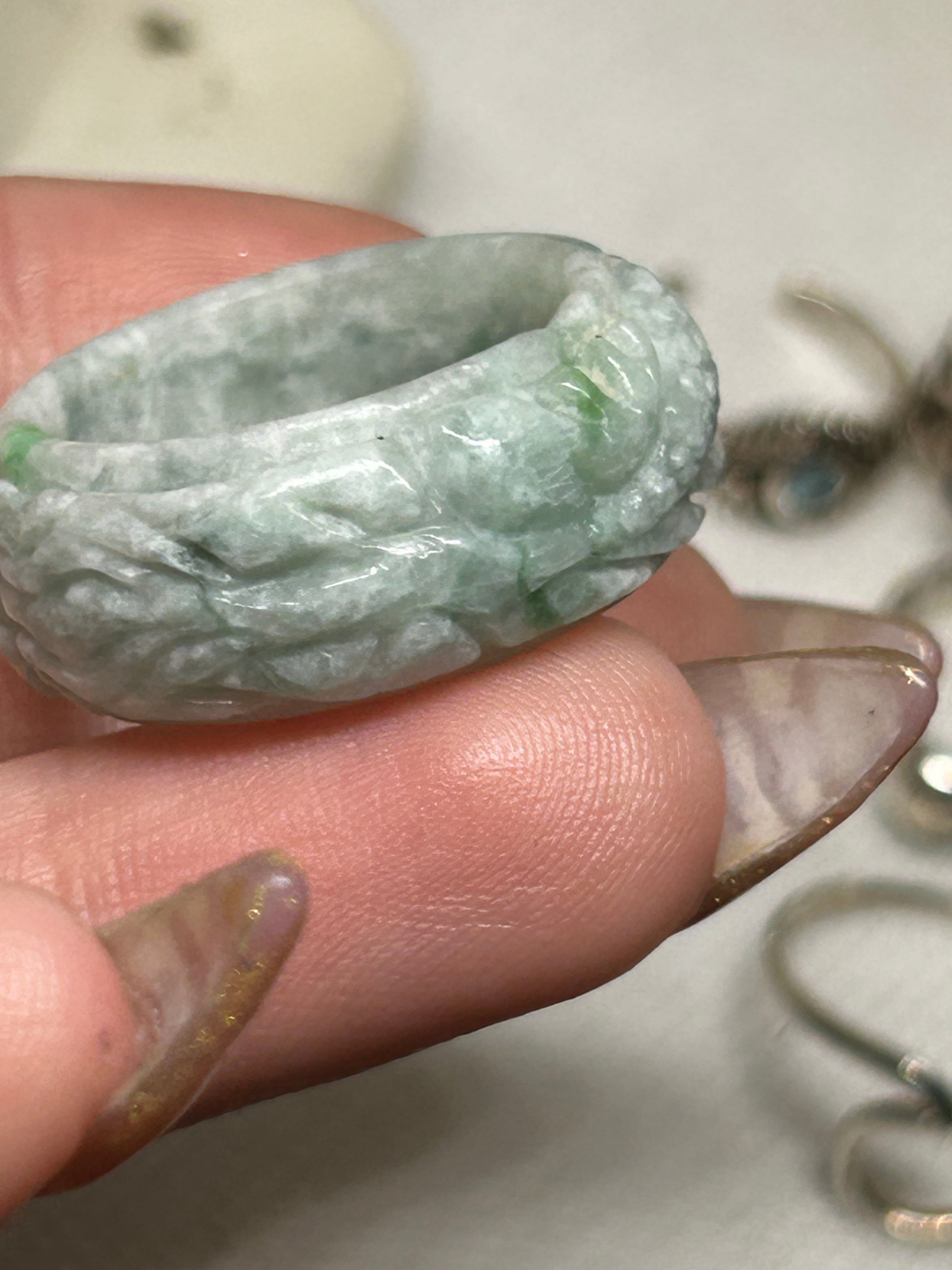Dragon Carved Jade Ring