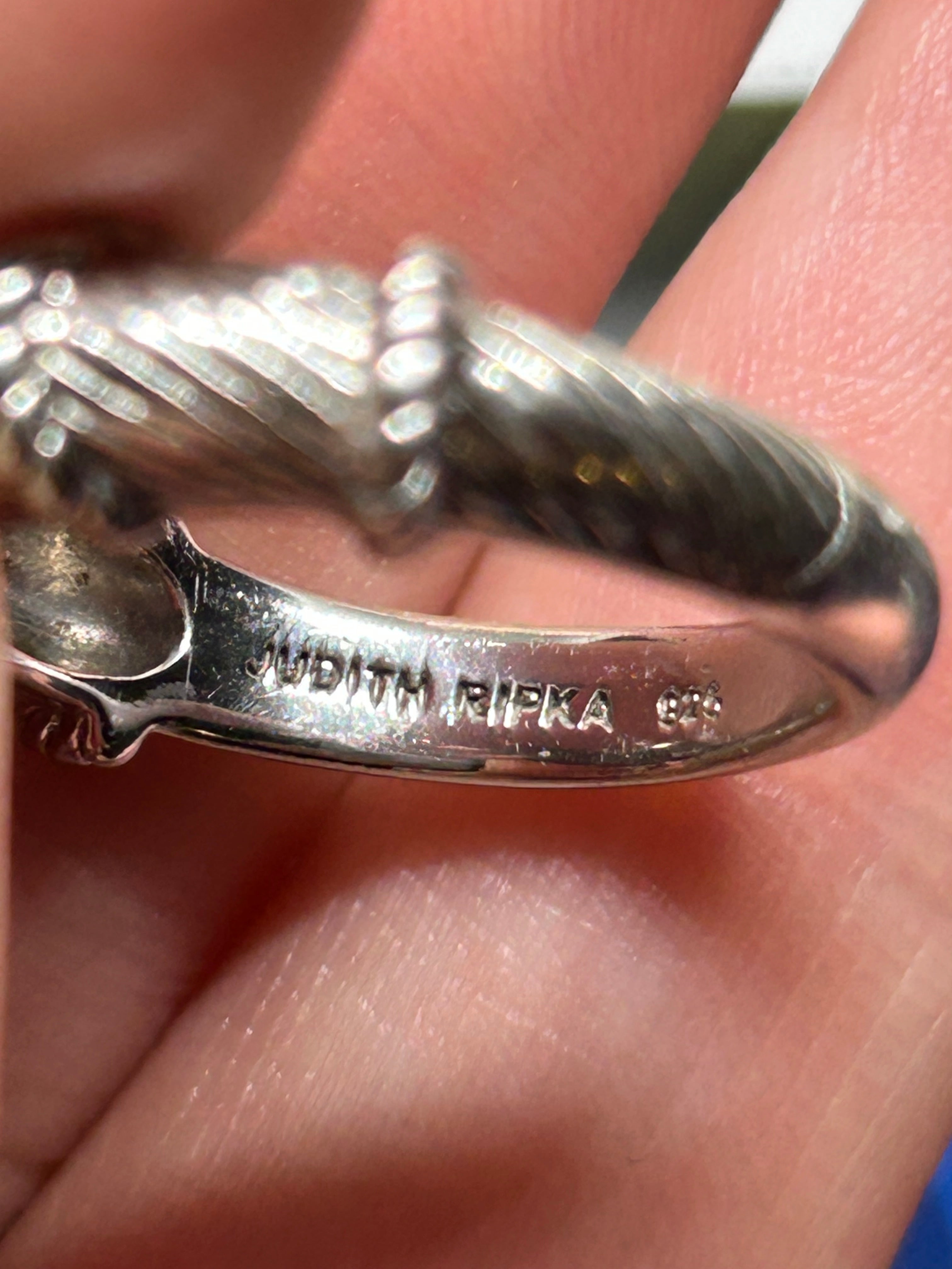 CZ Heart Charm Ring 925