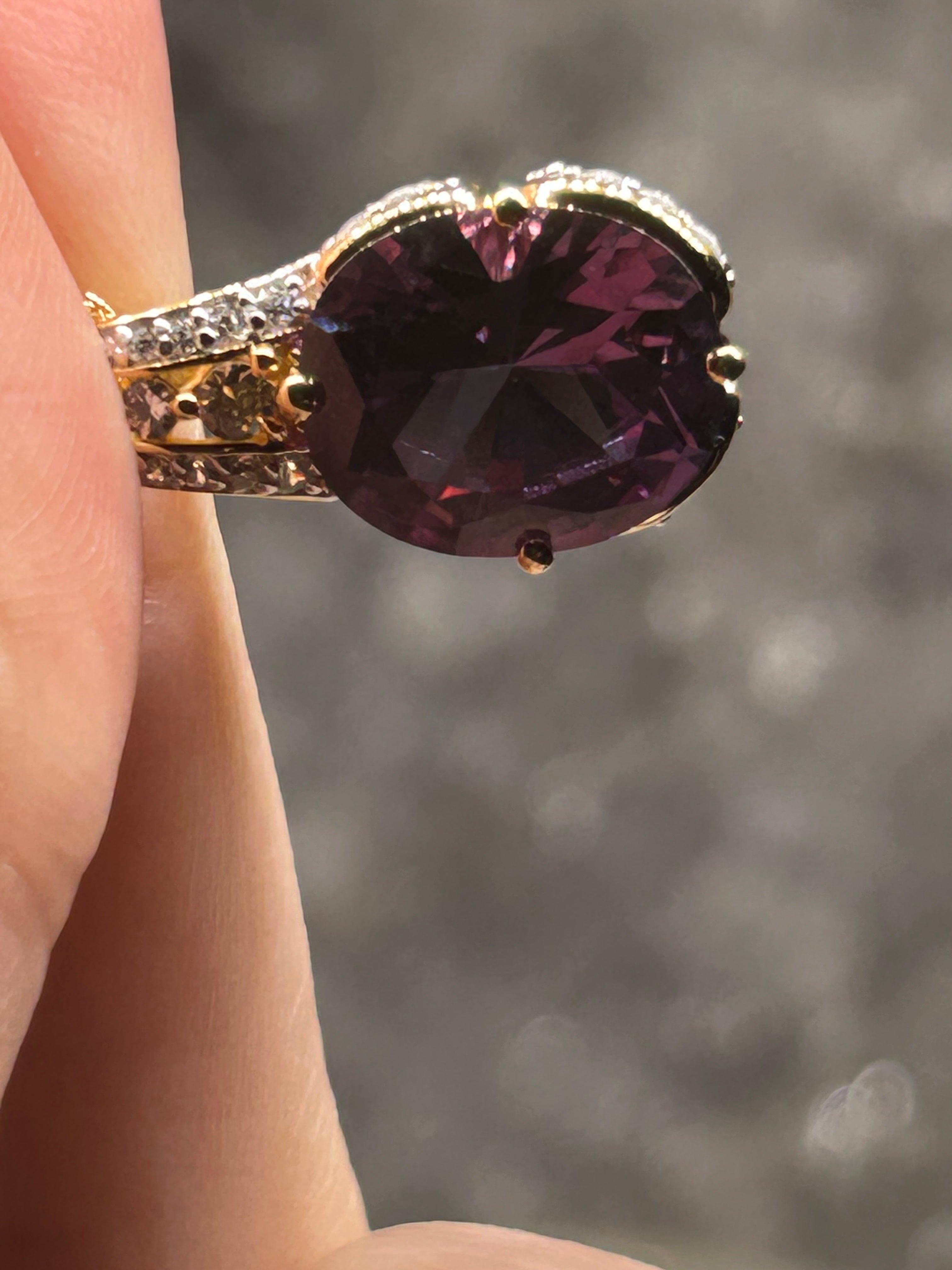 Oval Cut Color Change Sapphire Necklace 925