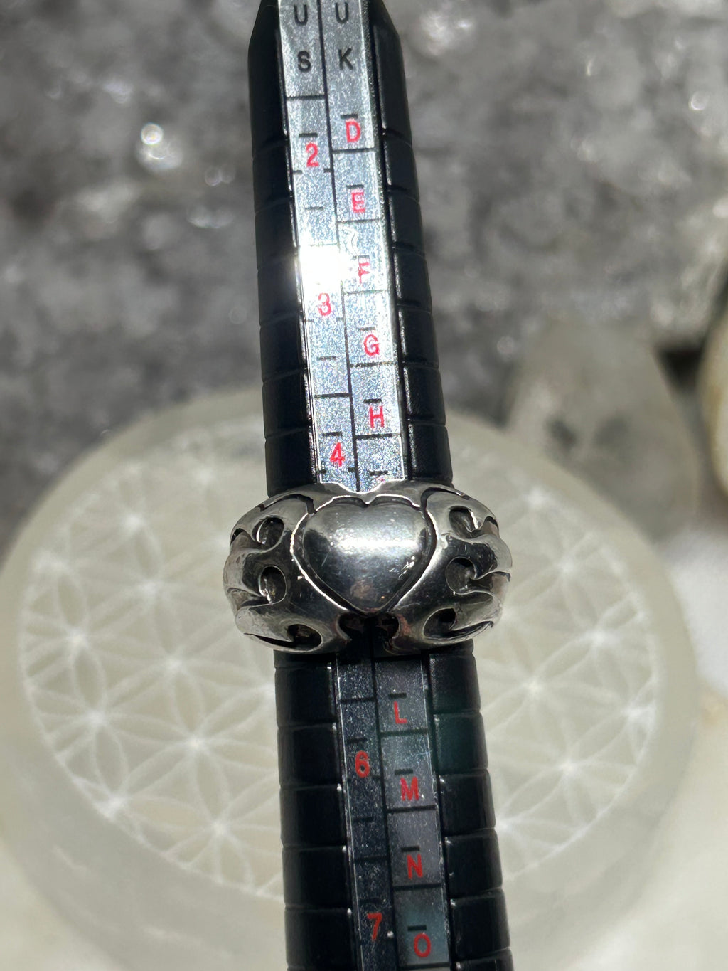 Vintage Winged Heart Ring 925