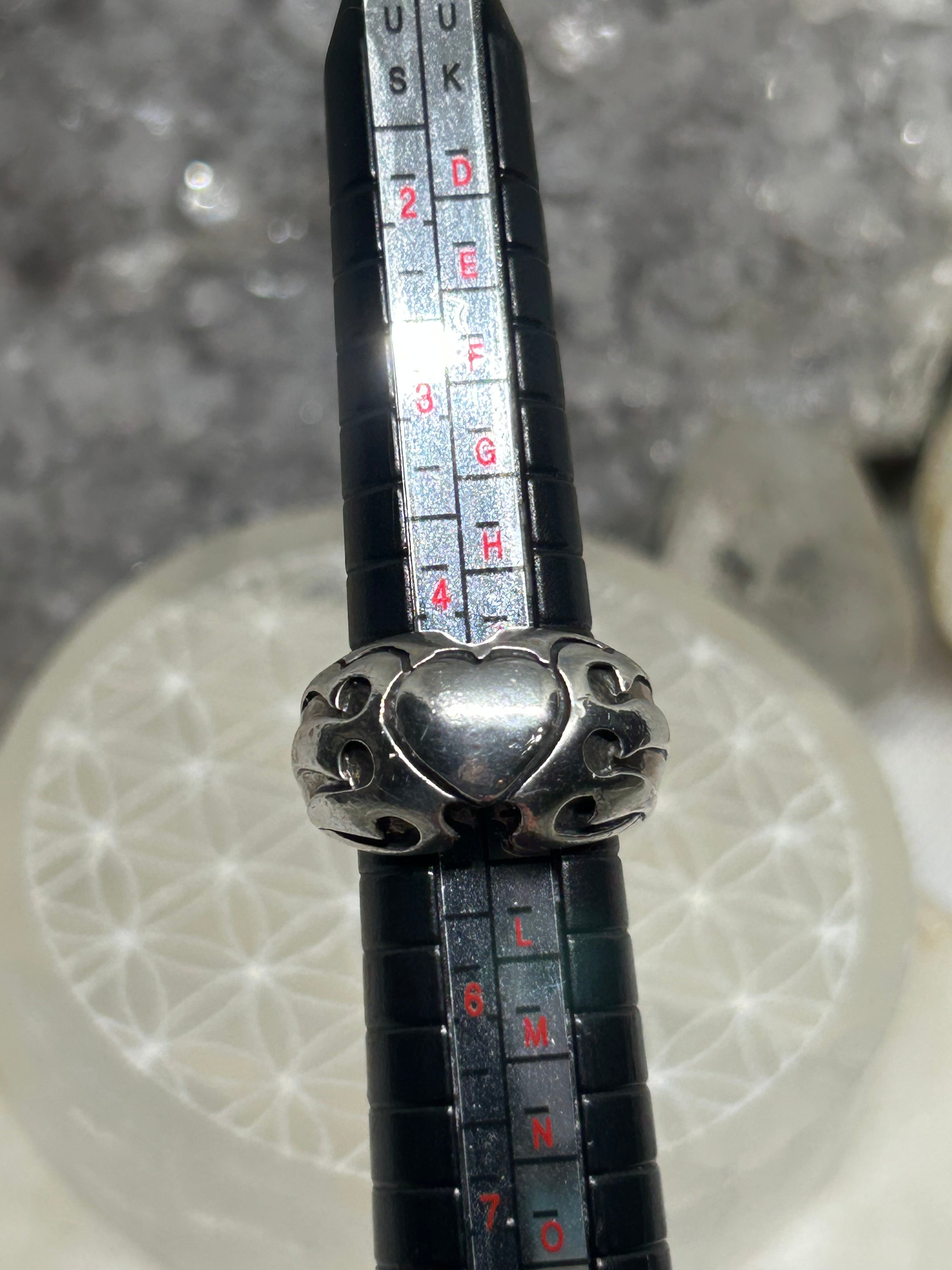 Vintage Winged Heart Ring 925