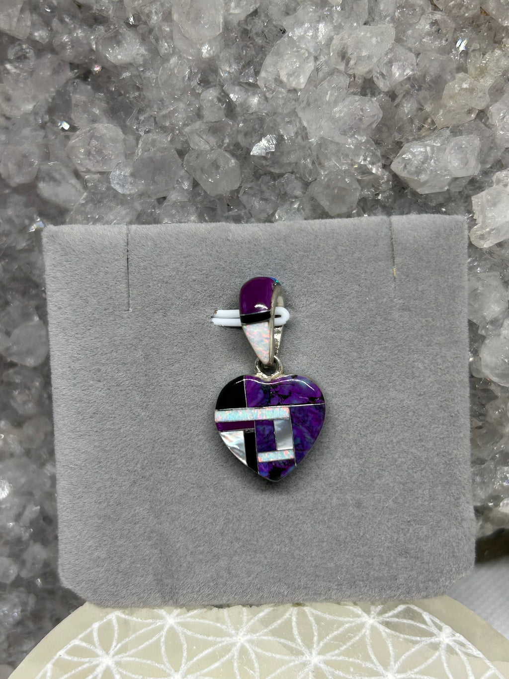 Native Inlay Heart Pendant