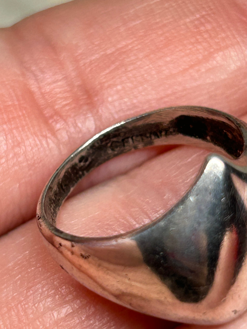 Vintage Sterling Puffy Heart Ring