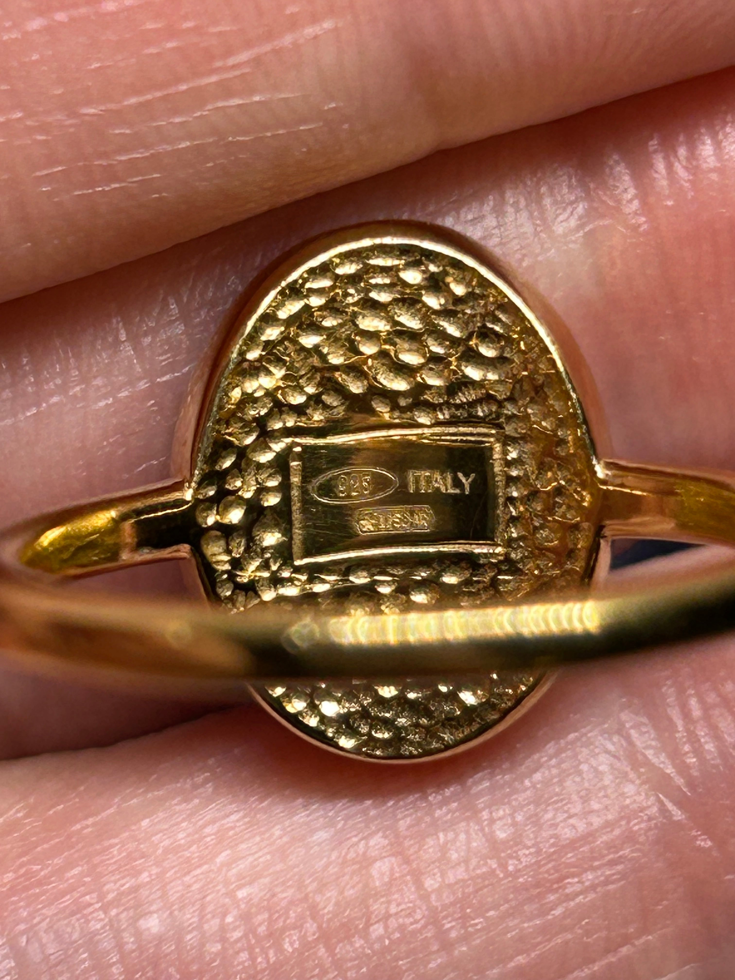 Italian Micromosaic Bouquet Ring 925