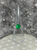 Trillion Cut Colombian Emerald Ring