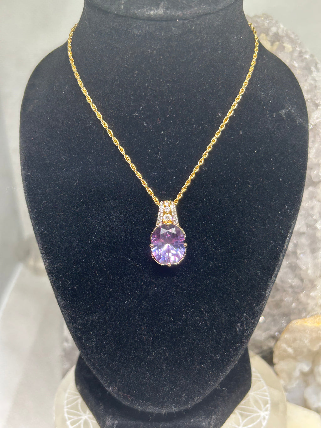 Oval Cut Color Change Sapphire Necklace 925