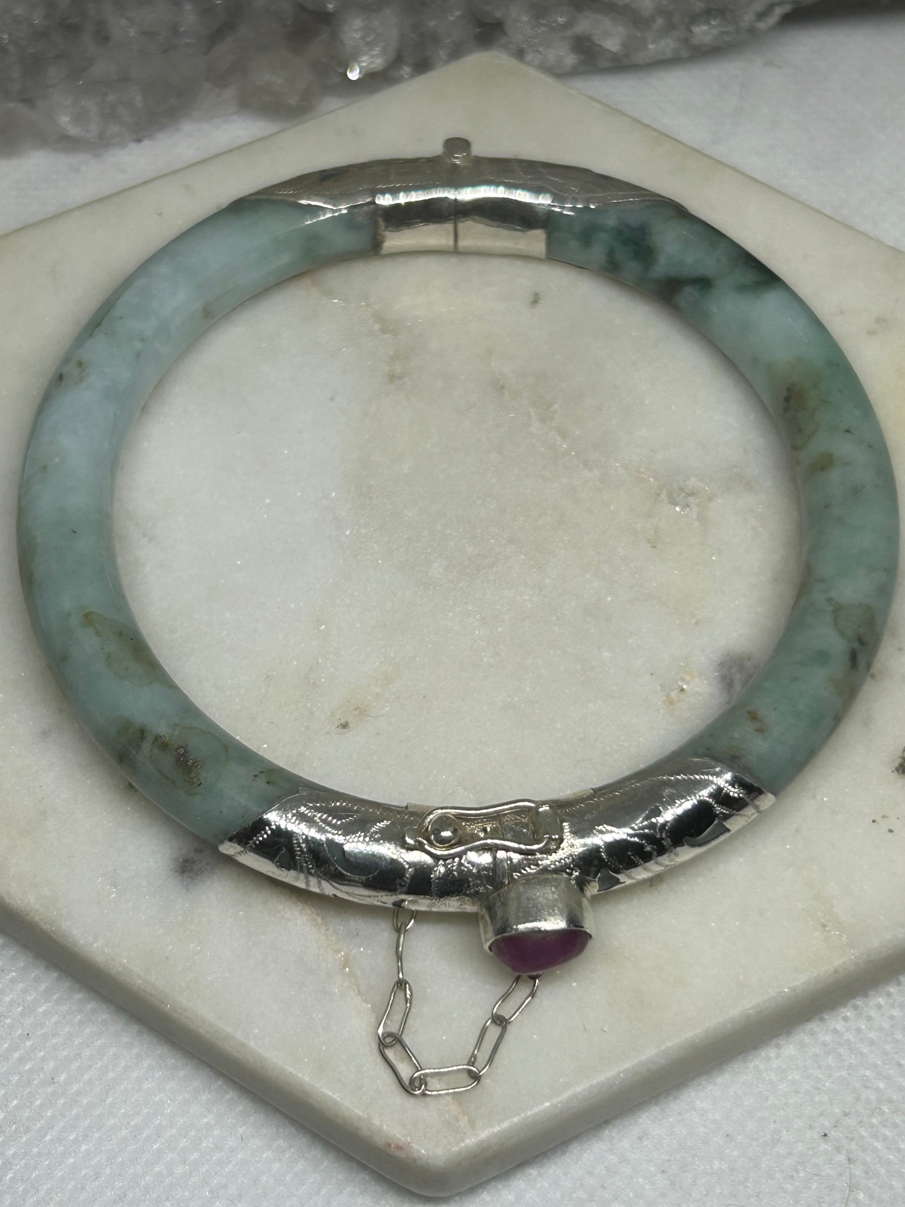 Jade & Ruby Bangle 59.6mm