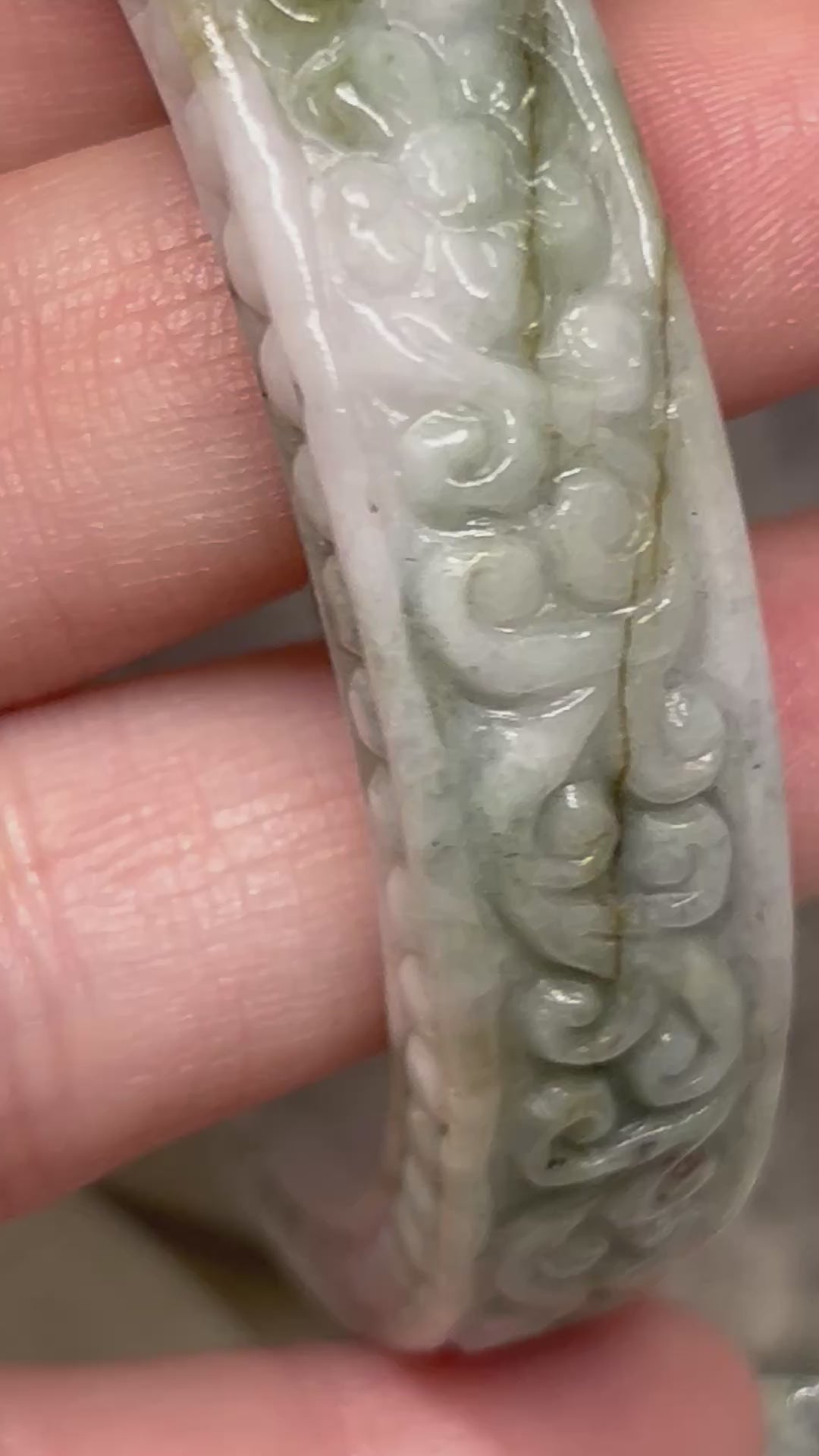 Carved Jade Bangle