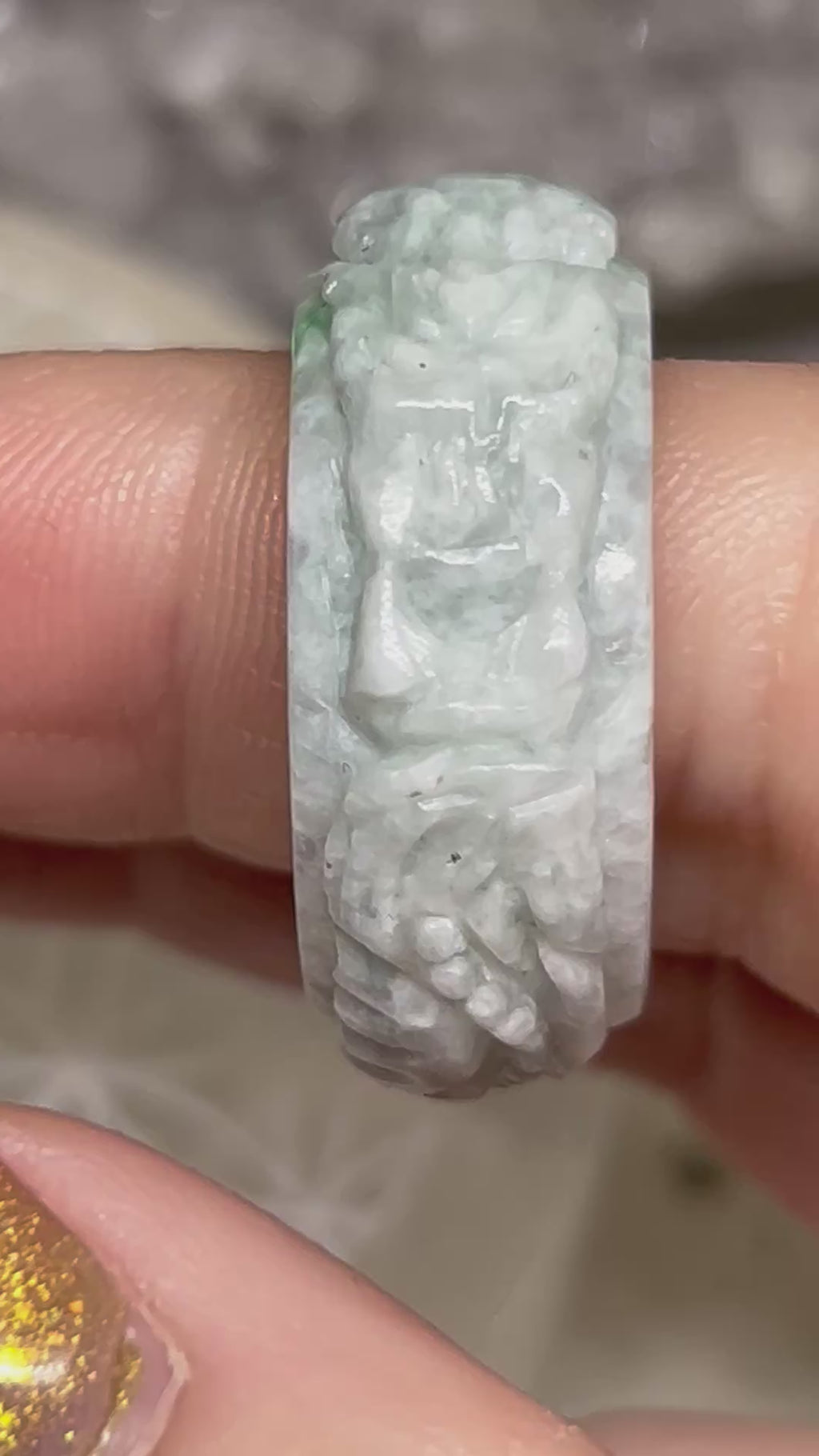 Dragon Carved Jade Ring