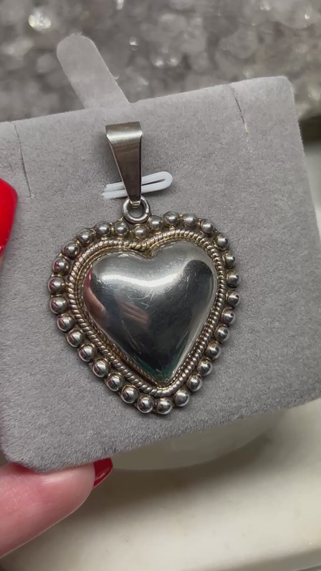 Vintage Taxco Heart Pendant