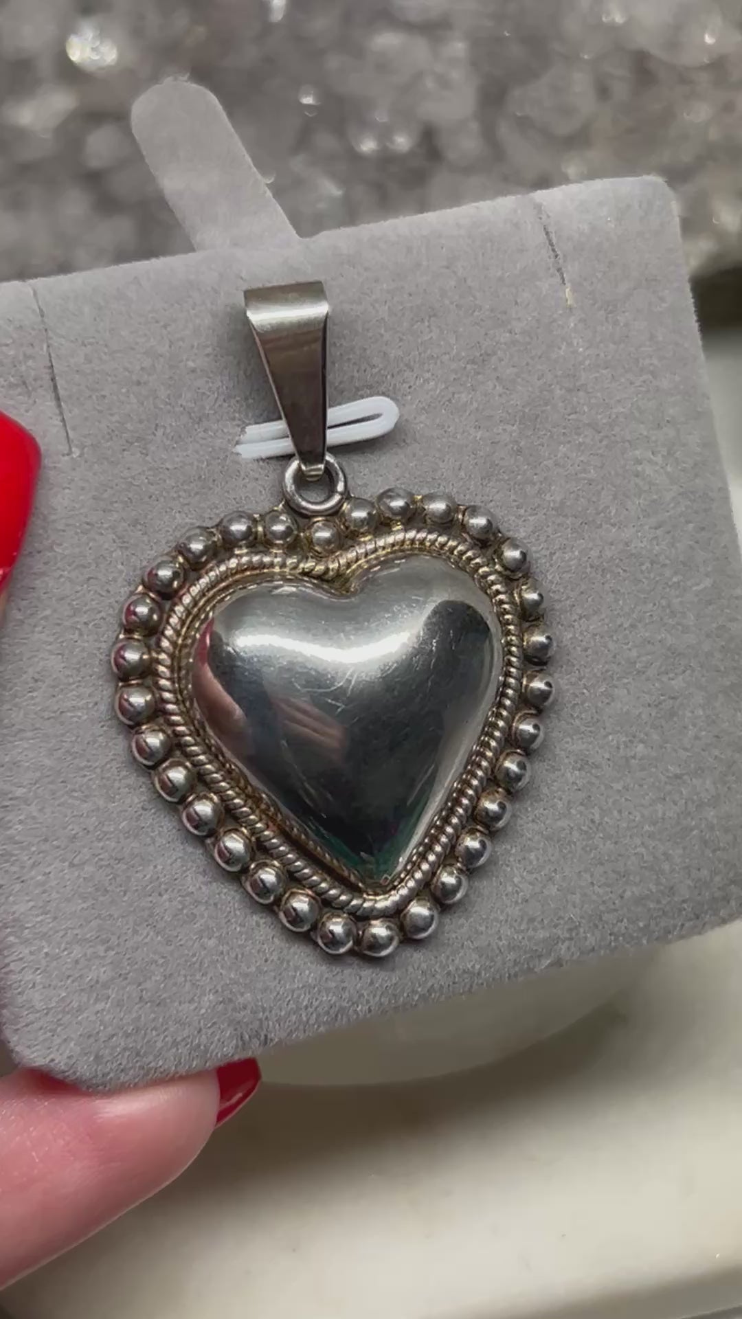 Vintage Taxco Heart Pendant