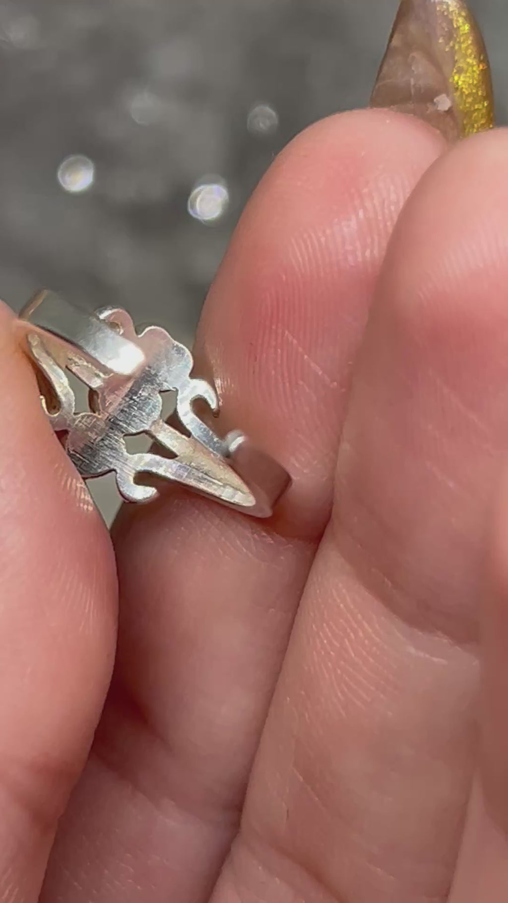 Vintage Triple Heart Ring 925