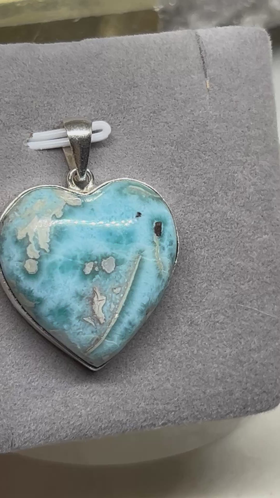 Larimar Heart Pendant 925