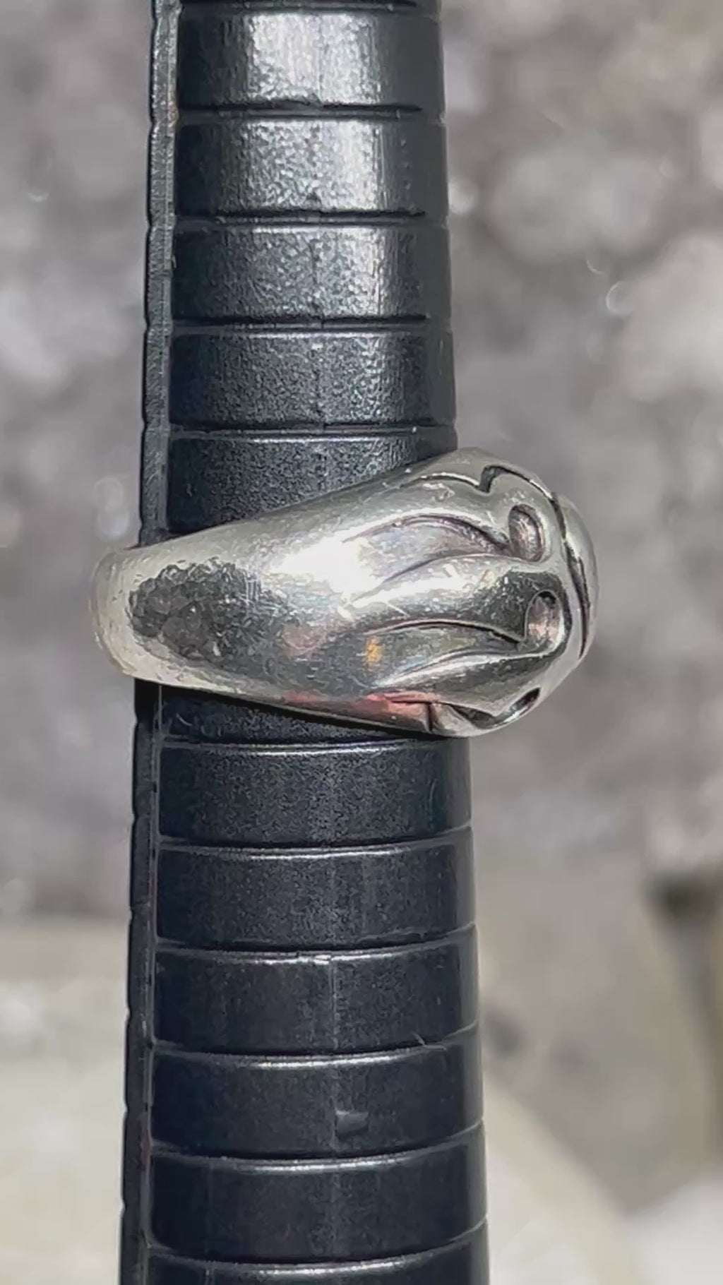 Vintage Winged Heart Ring 925