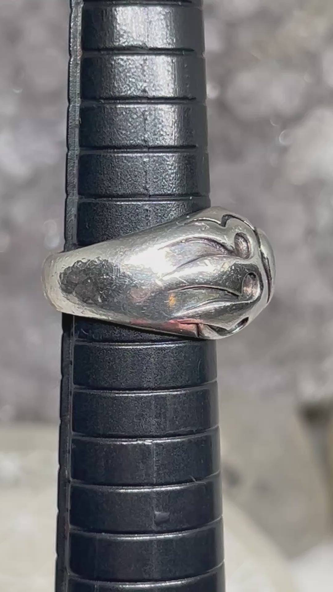 Vintage Winged Heart Ring 925